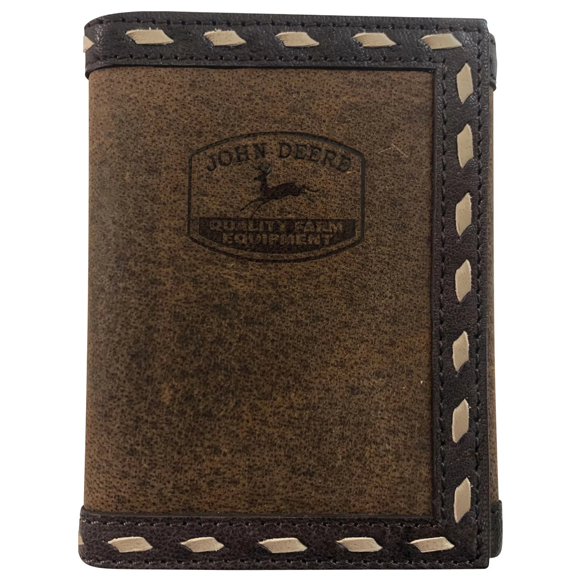 Leather Laced Trifold Wallet