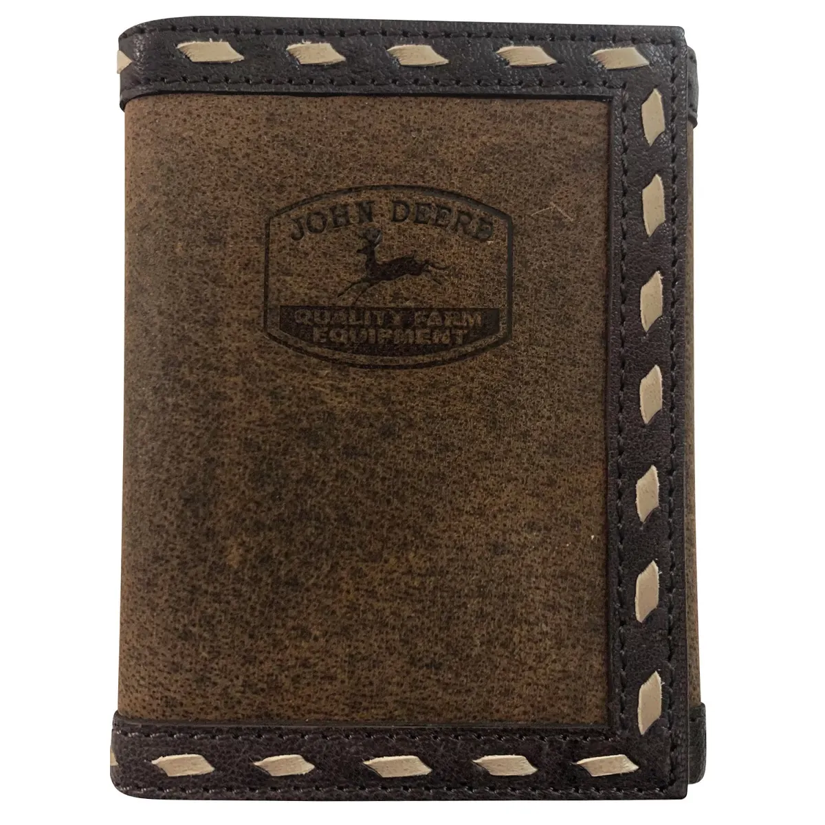 Leather Laced Trifold Wallet