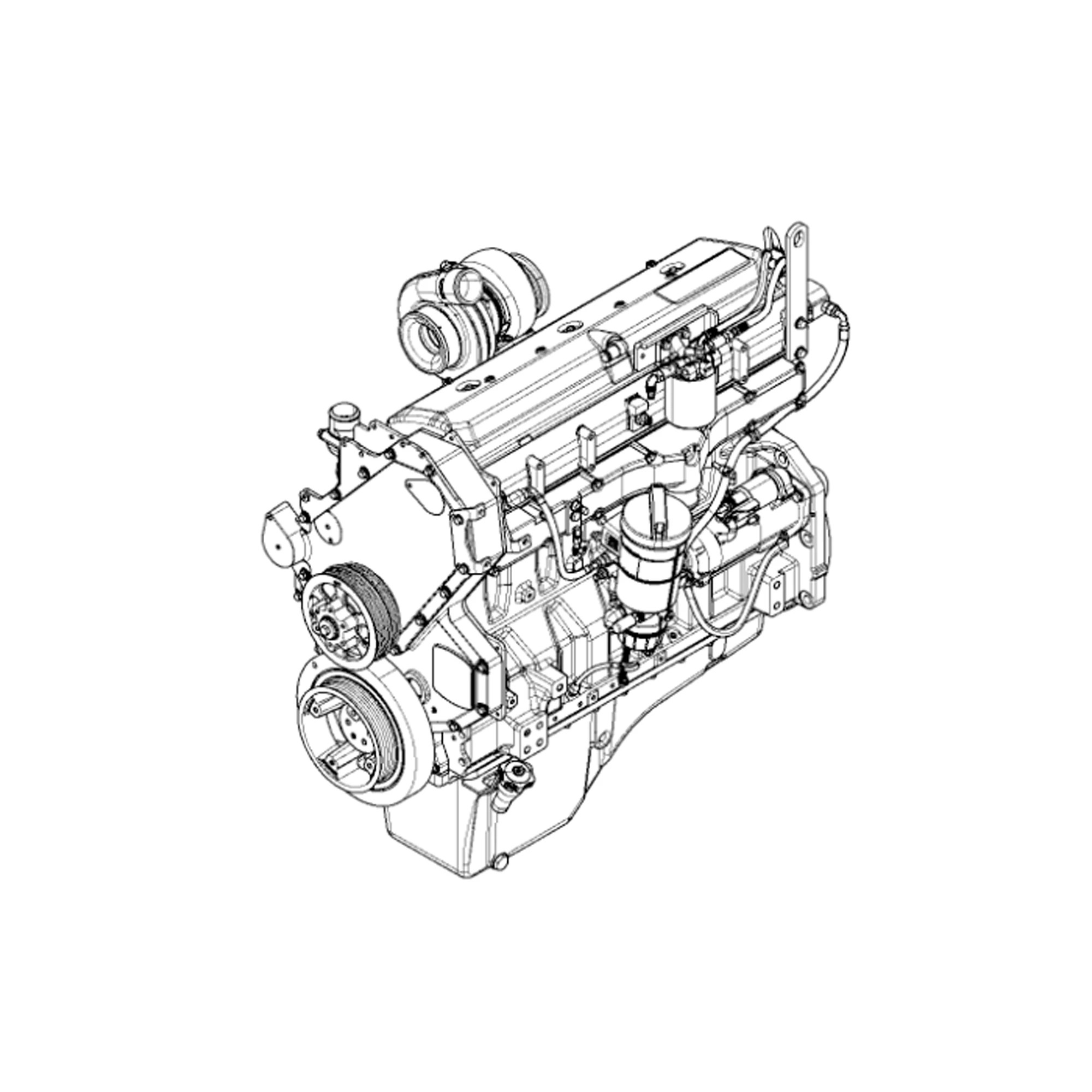 John Deere Reman REMAN Diesel Engine, 12.5 Liter - SE501776