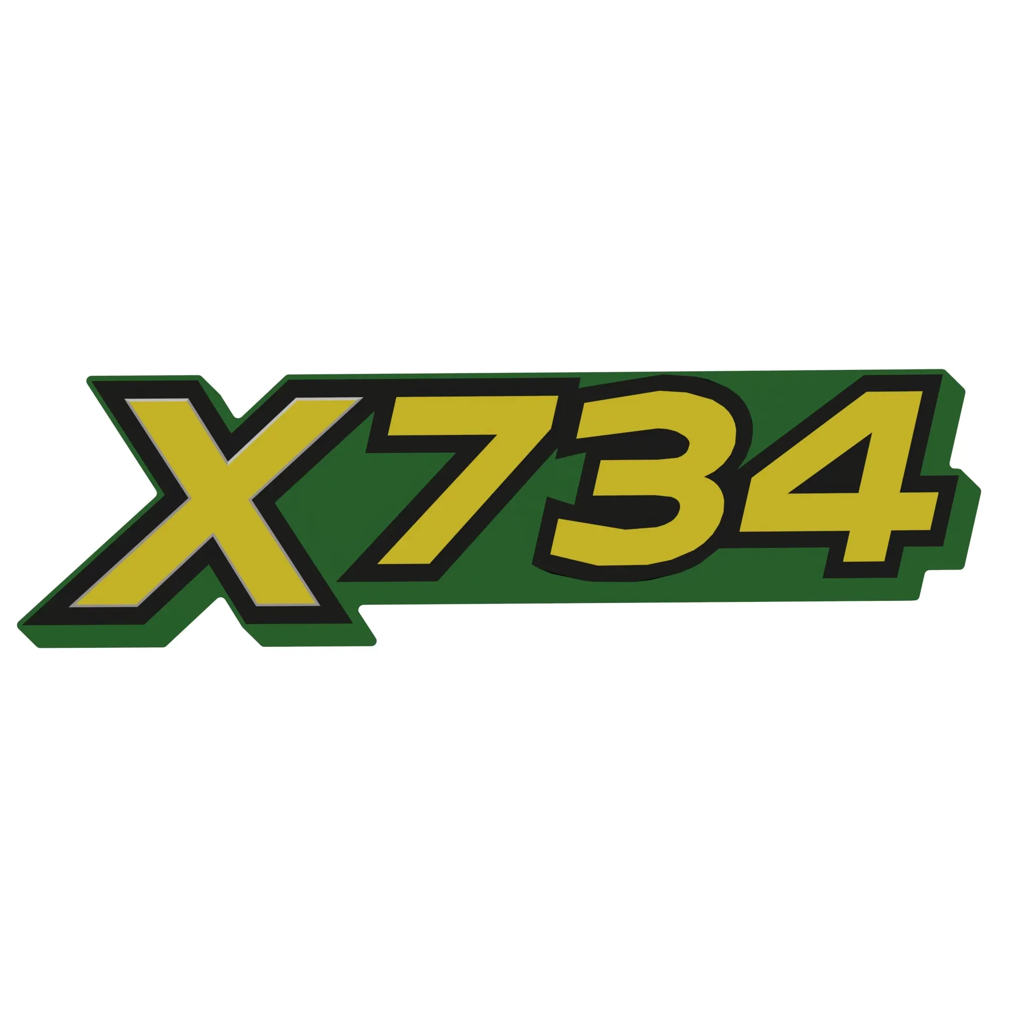 John Deere X734 Model Label - M167239