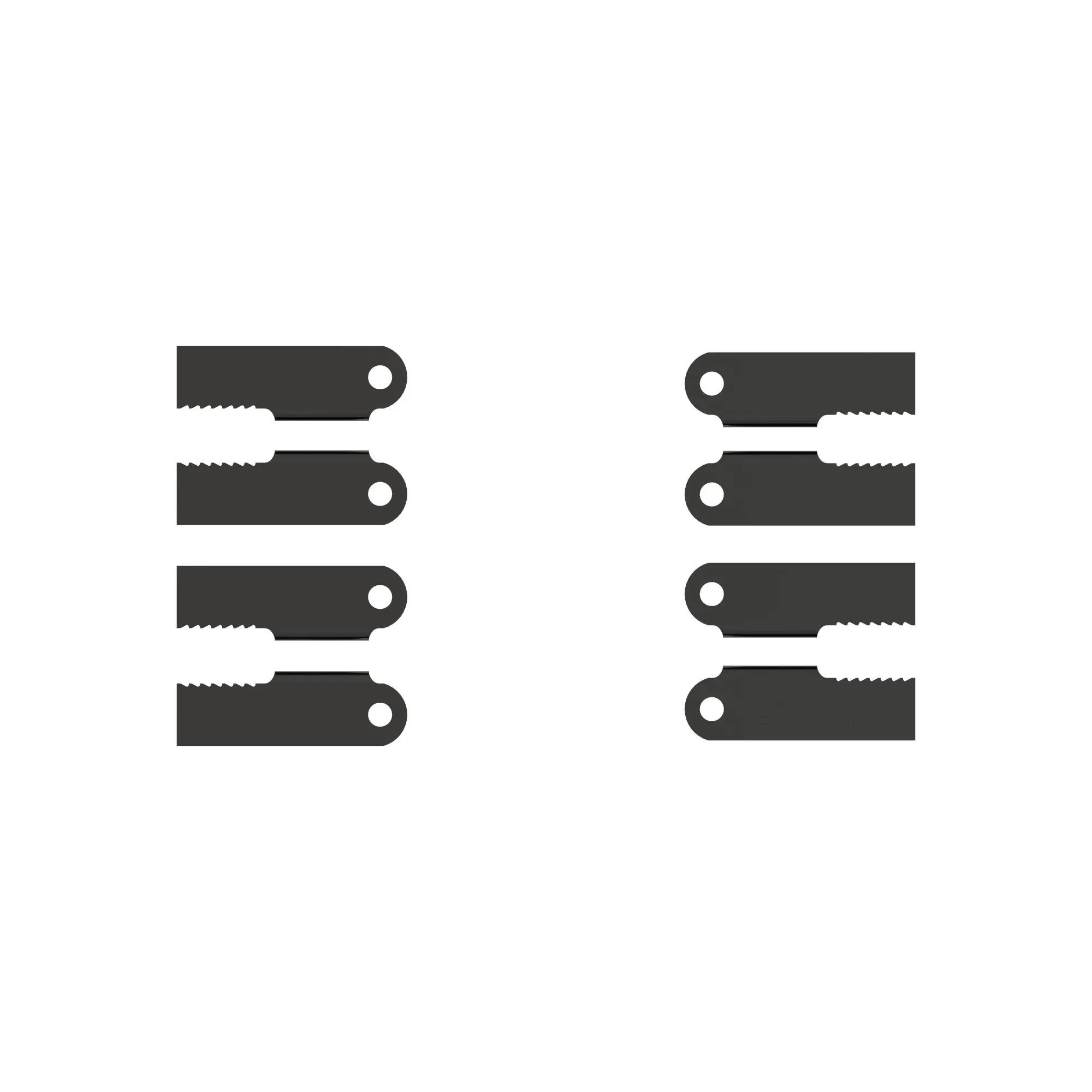 John Deere Chopper Rotor Serrated Knife Kit (8 Wing Blades) - KXE10363