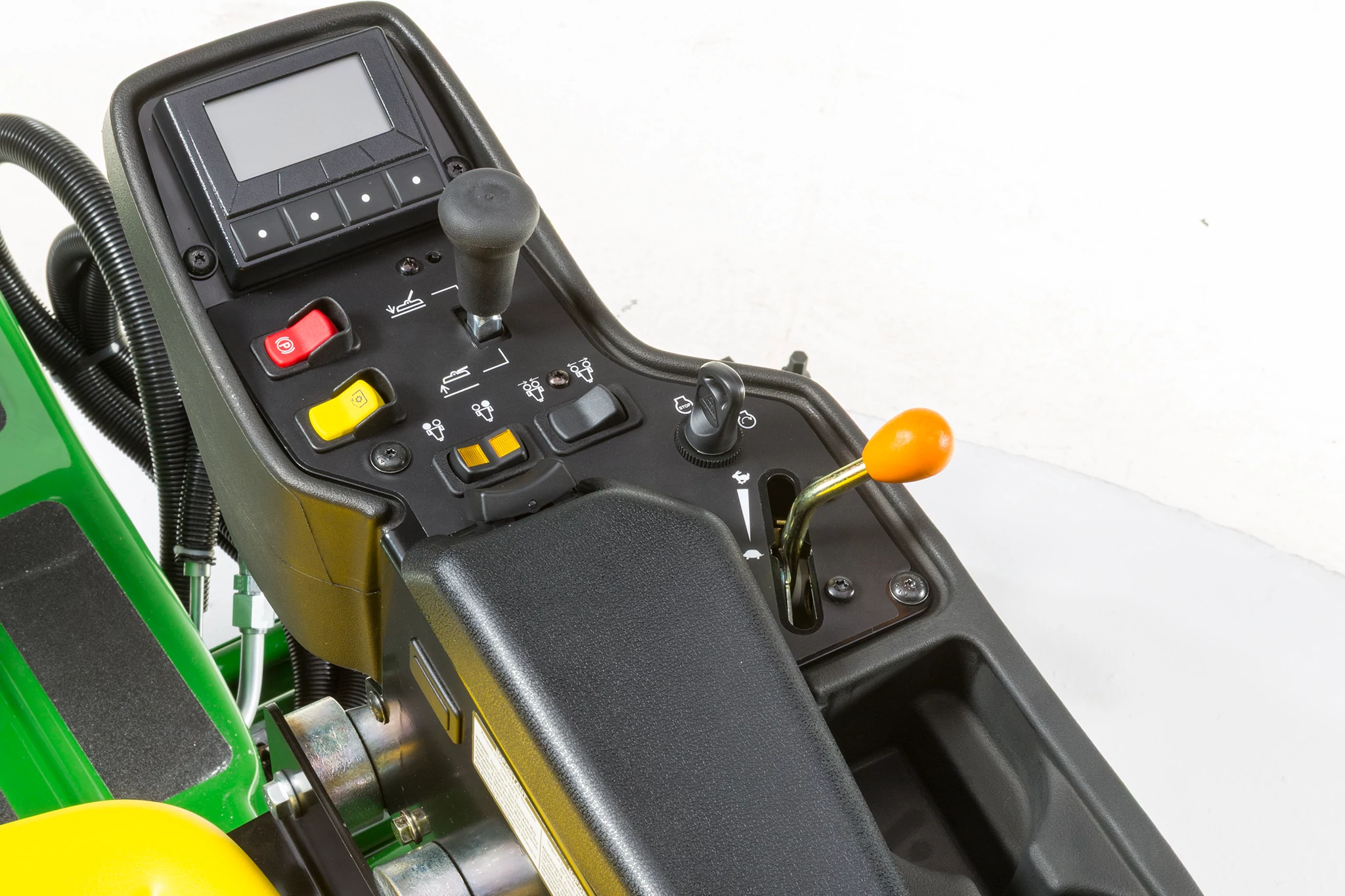 Close up view of the Command Arm on the 7200A TerrainCut Mower