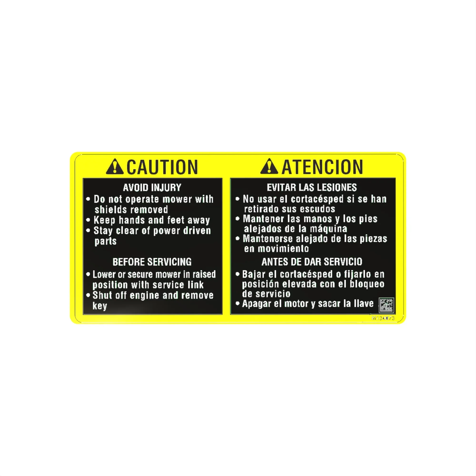 LABEL, CAUTION  MOWER DECK