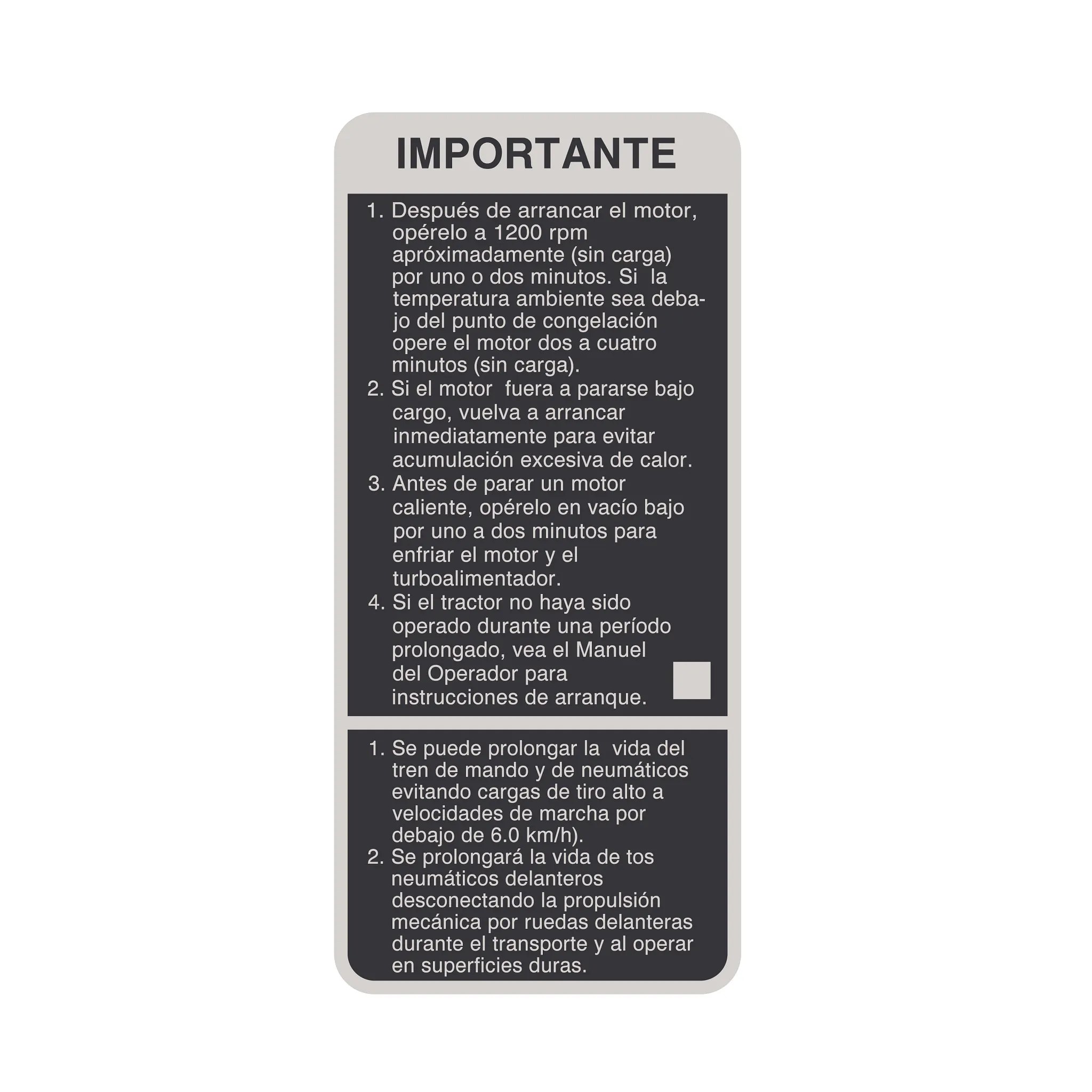 Label, Eng Start & Slow Spd Ovrld, S