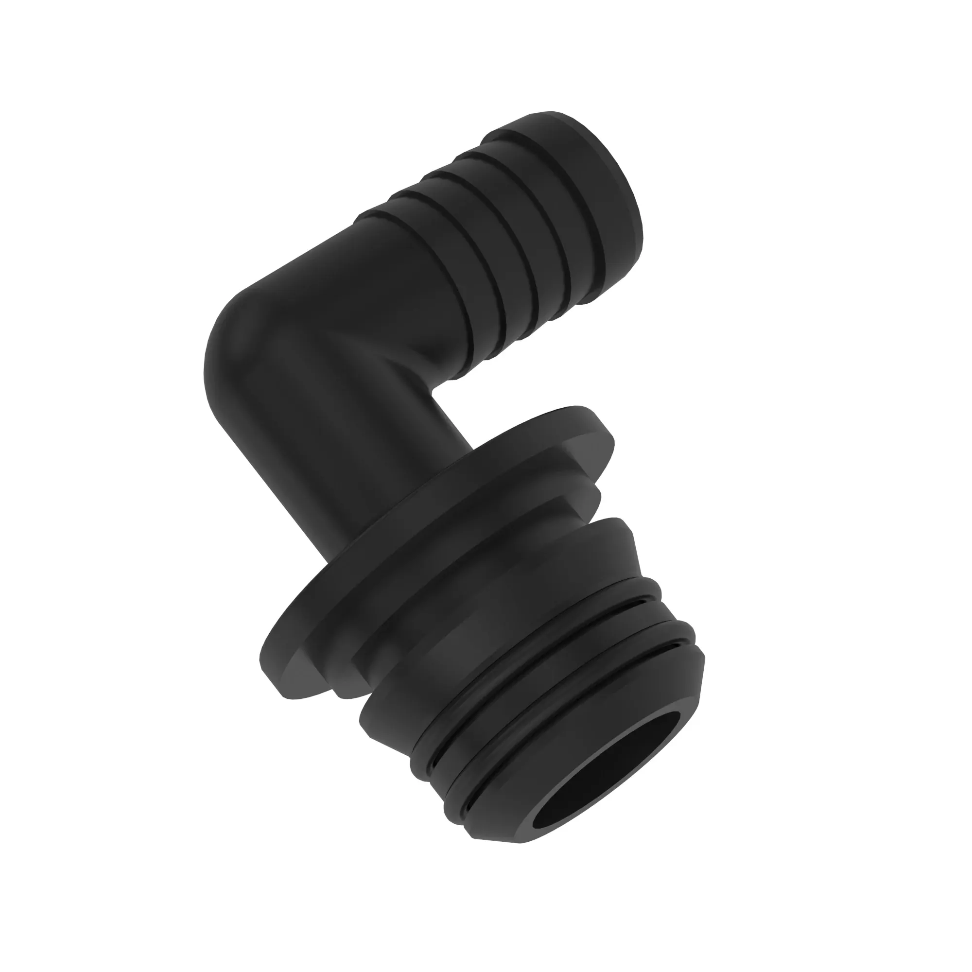HOSE BARB ASSY W/ O-RINGS, 90 DEG