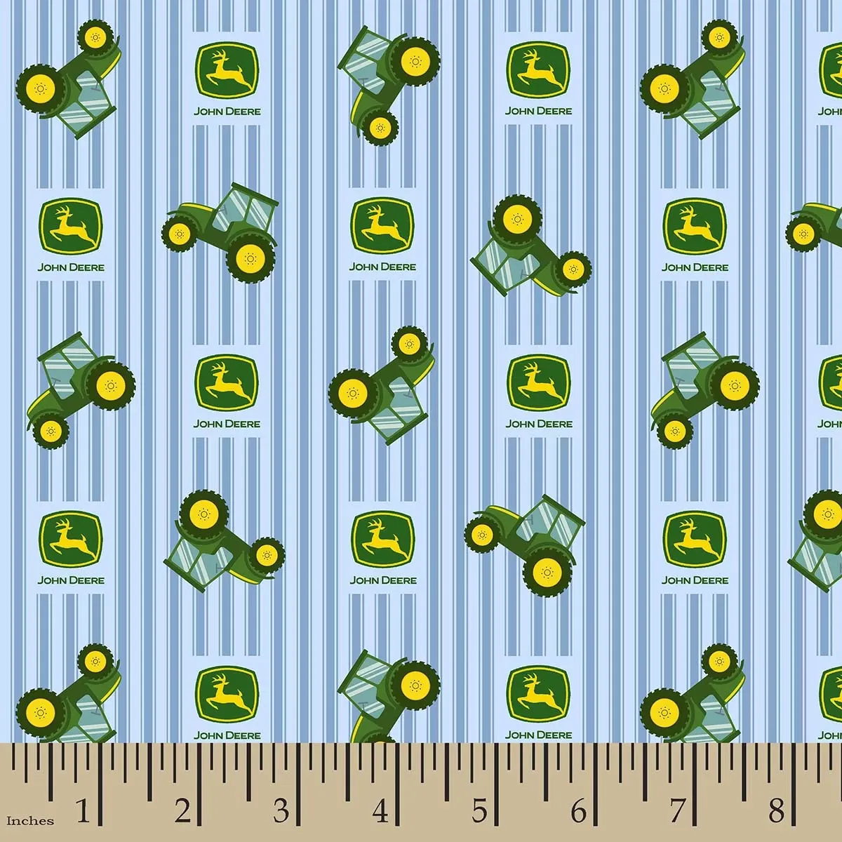 Stripes with Tractors - 5 Yard Fabric