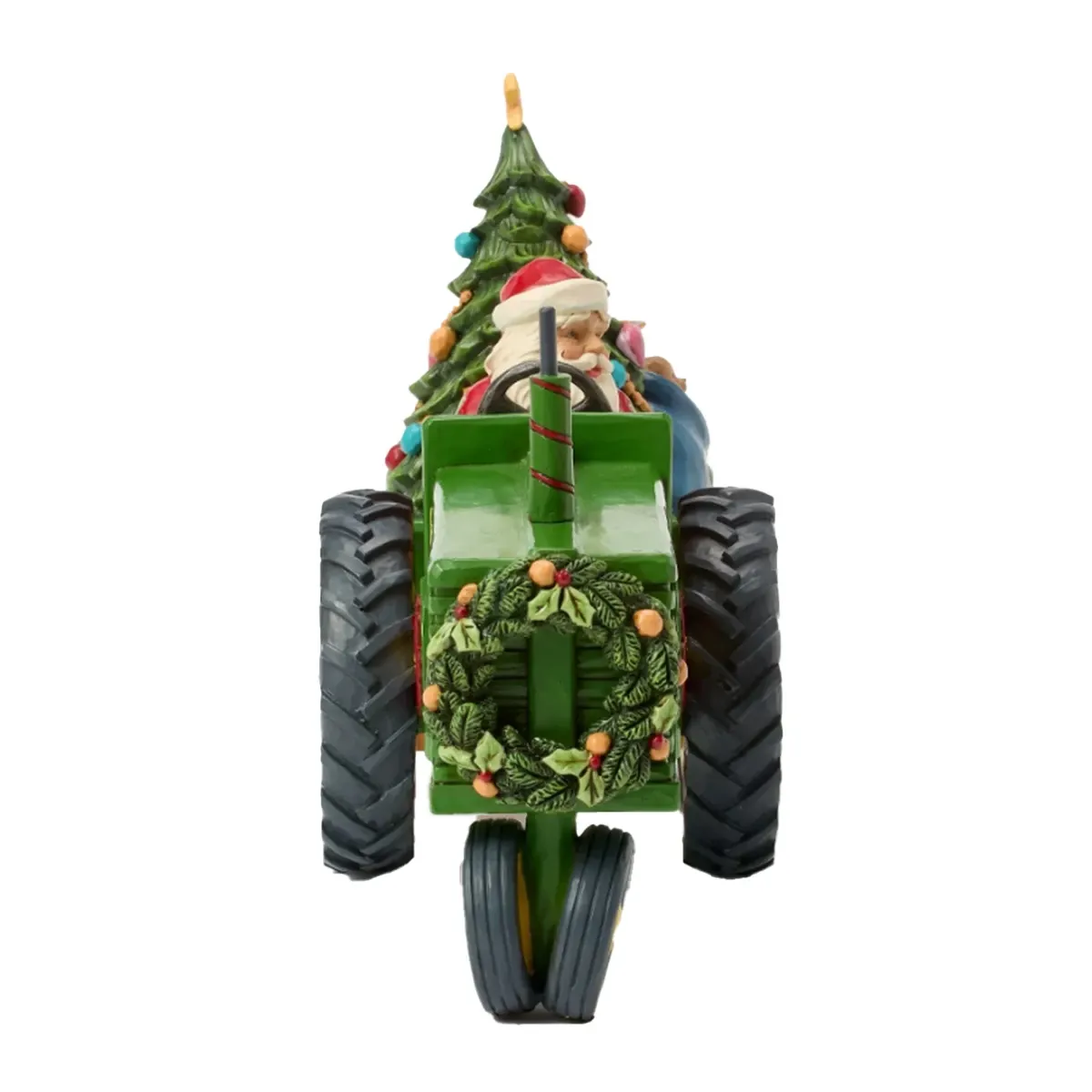 John Deere Santa's Festive Tractor Ride Figurine