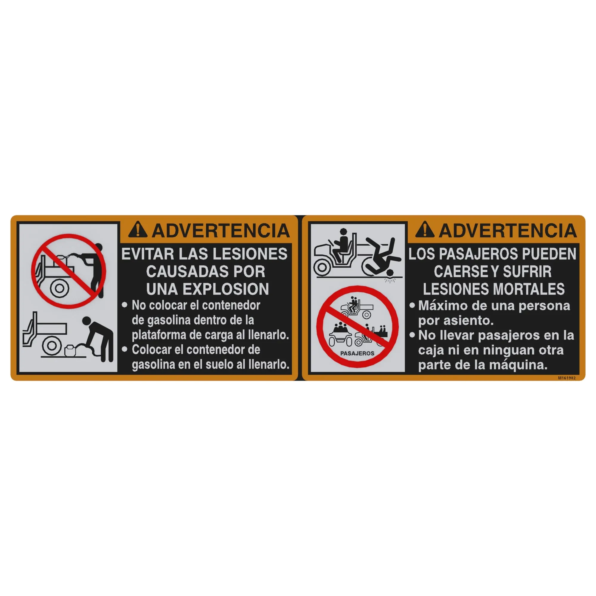 Label, Warning - No Rider/Exp (Sp)