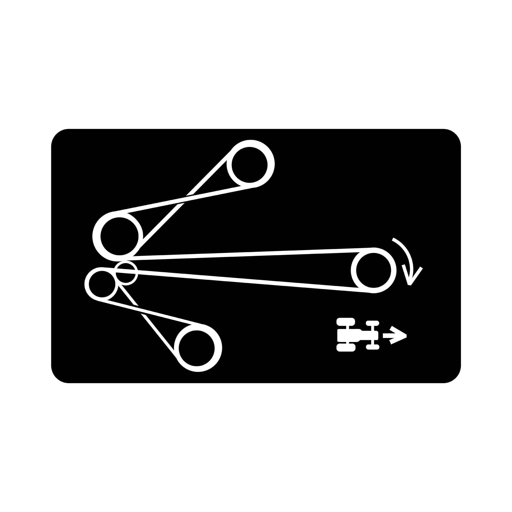 John Deere Belt Routing Label - M154771