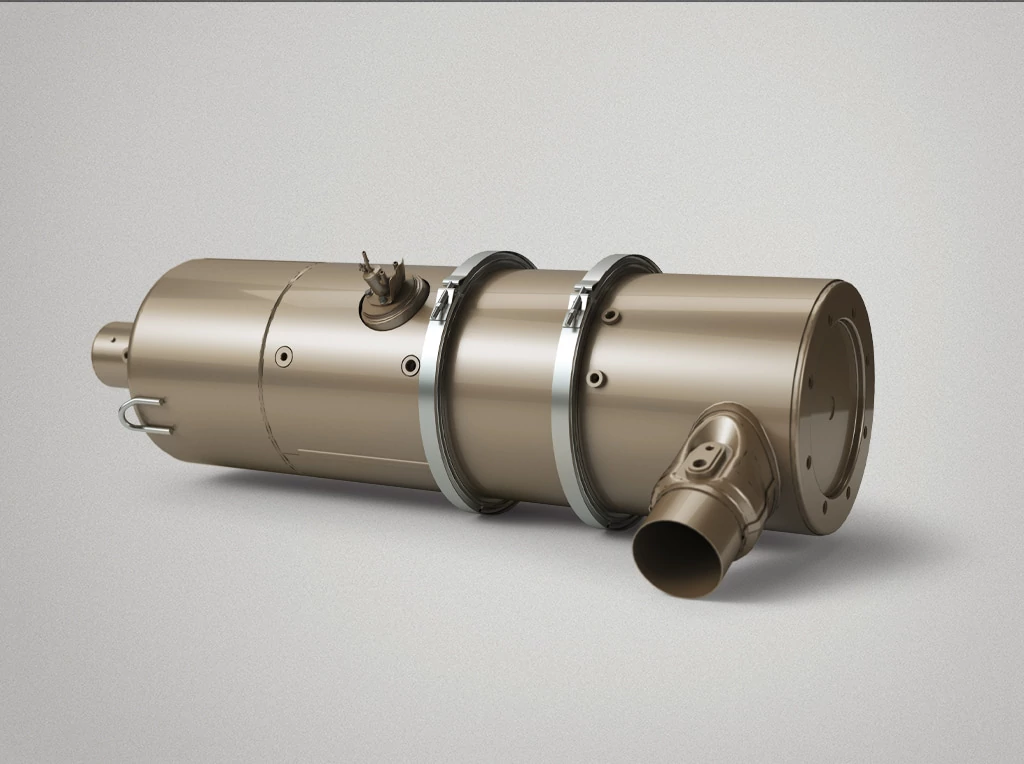 Inline aftertreatment for JD14 engine