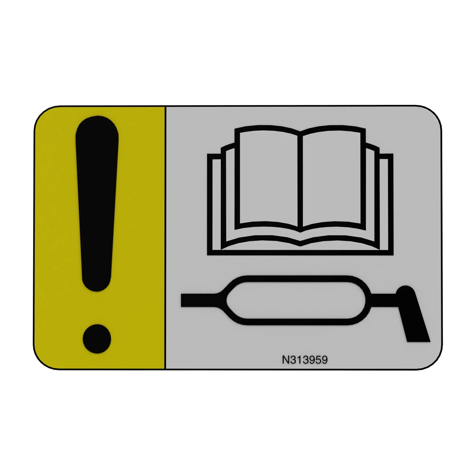 John Deere Suspension Lubrication Label - N313959