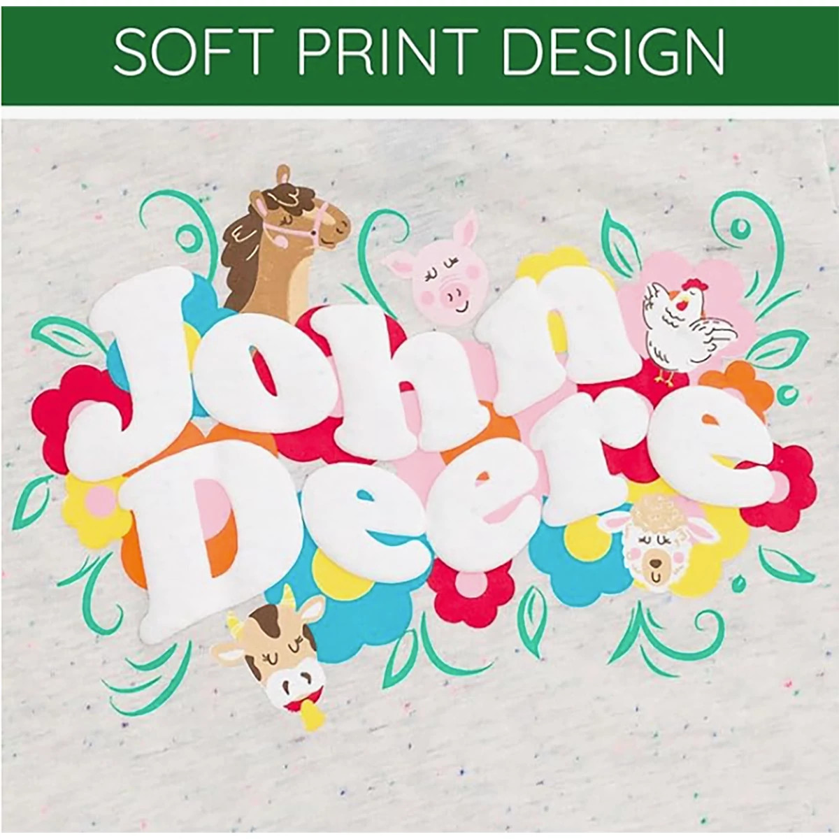 Toddler Flowers and Farm Animals T-Shirt