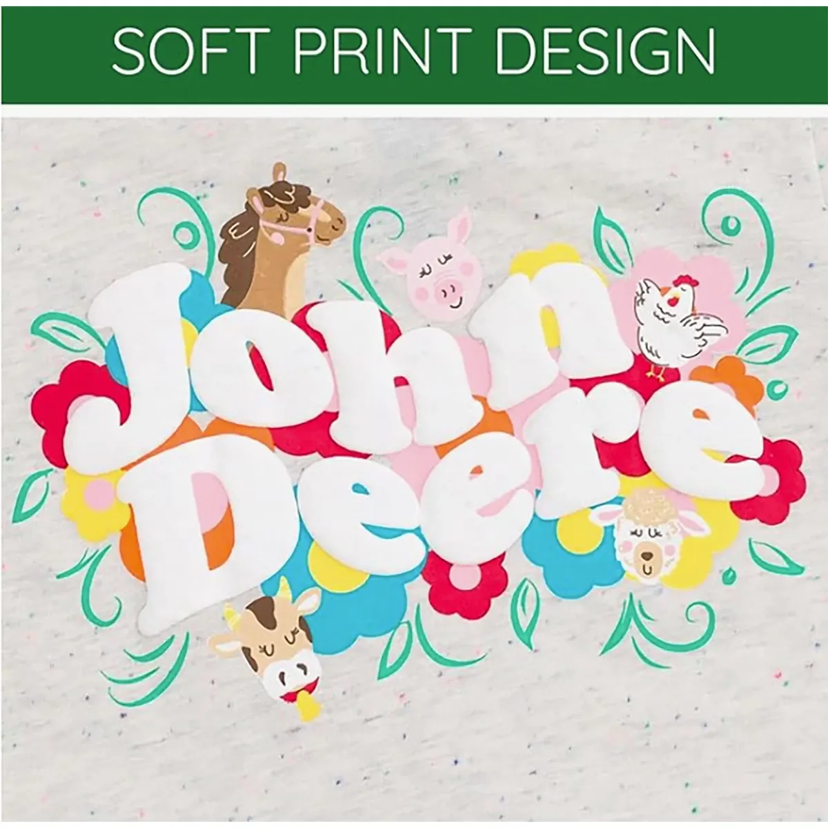 Toddler Flowers and Farm Animals T-Shirt