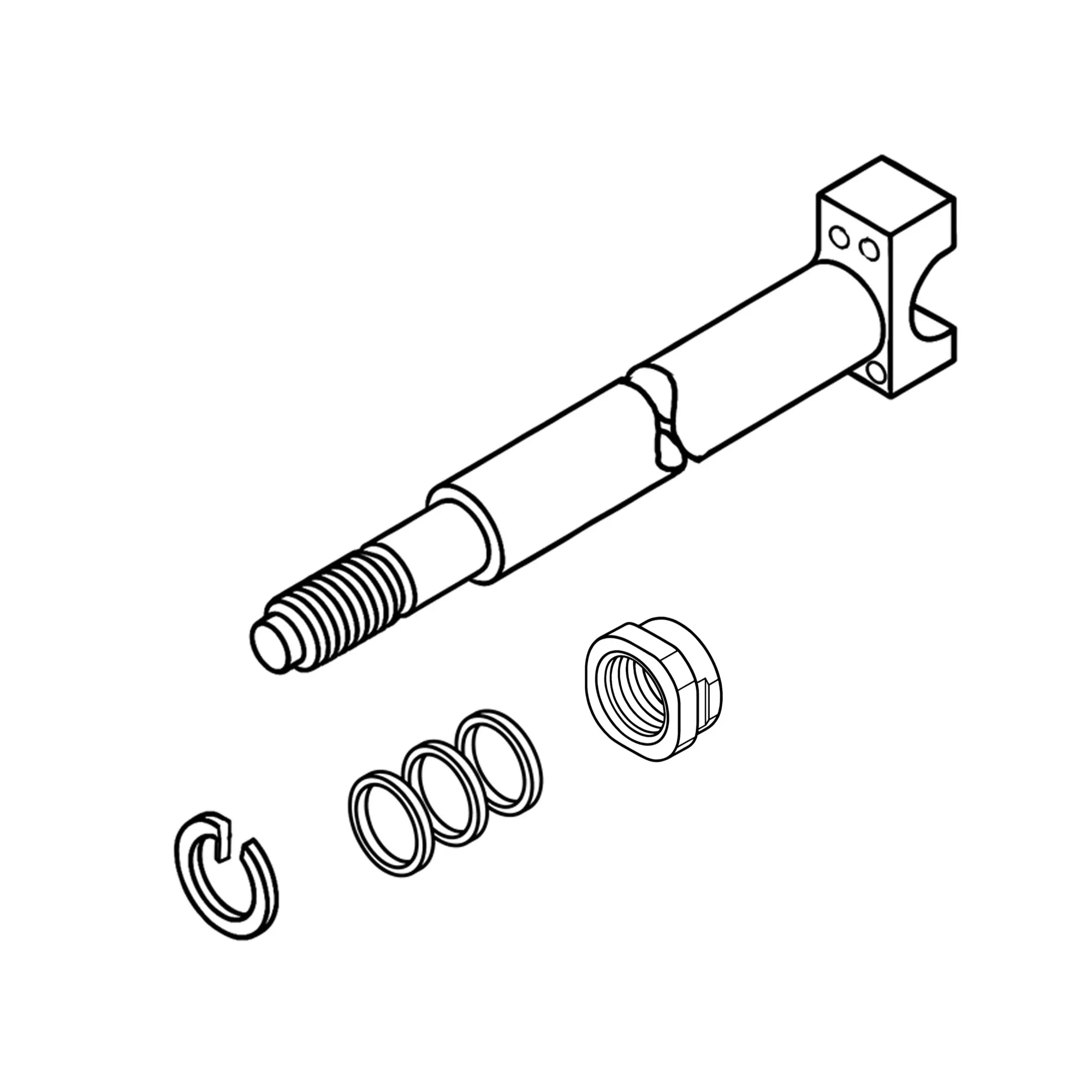 John Deere Hydraulic Cylinder Rod - LW94008692