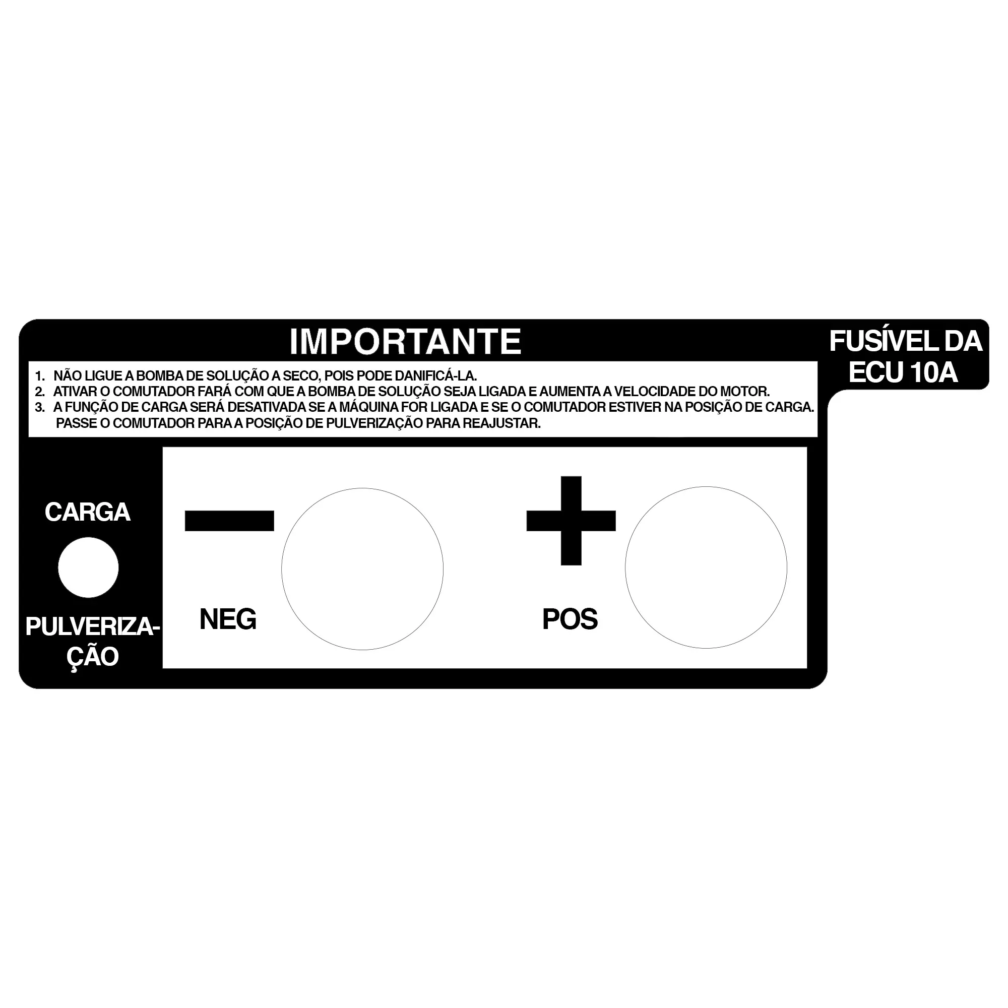 John Deere Jumper Post Label, Portuguese - N307846