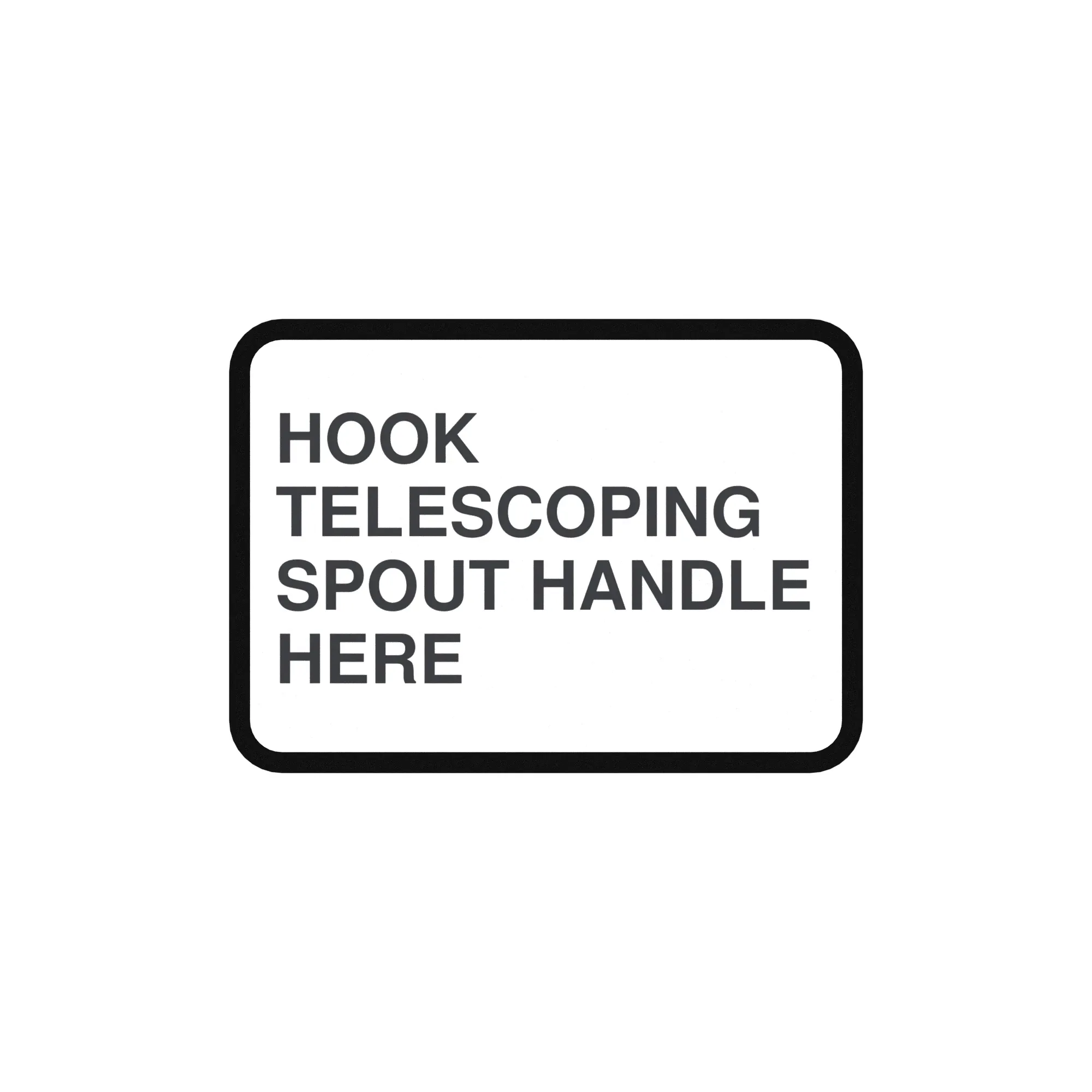John Deere Telescoping Spout Label - A75423
