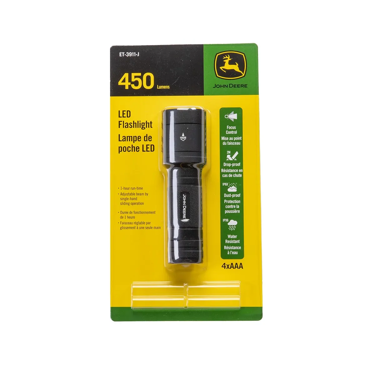 "450 Lumens Battery Powered Flashlight"