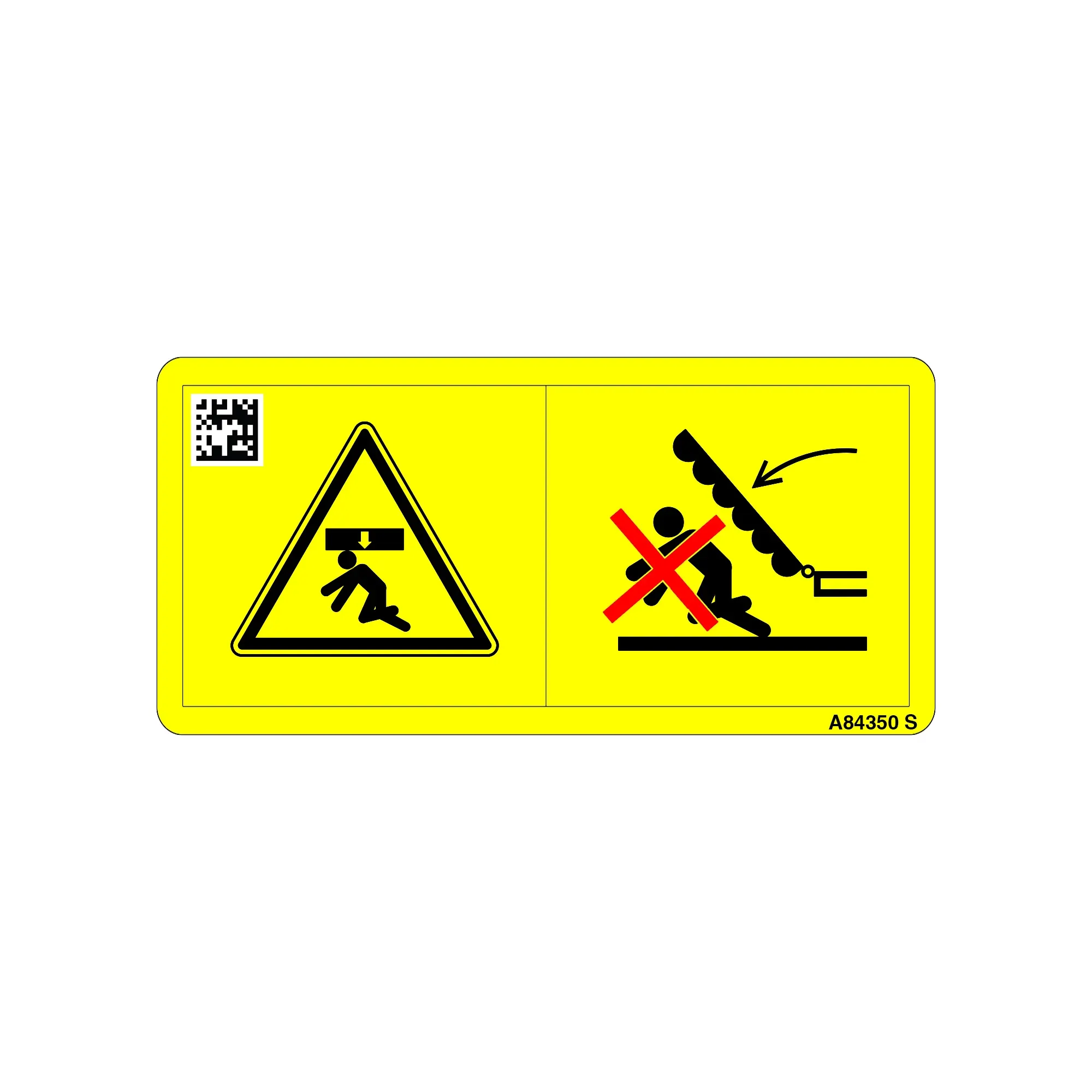 John Deere Do Not Ride, Text Free Label - A84350