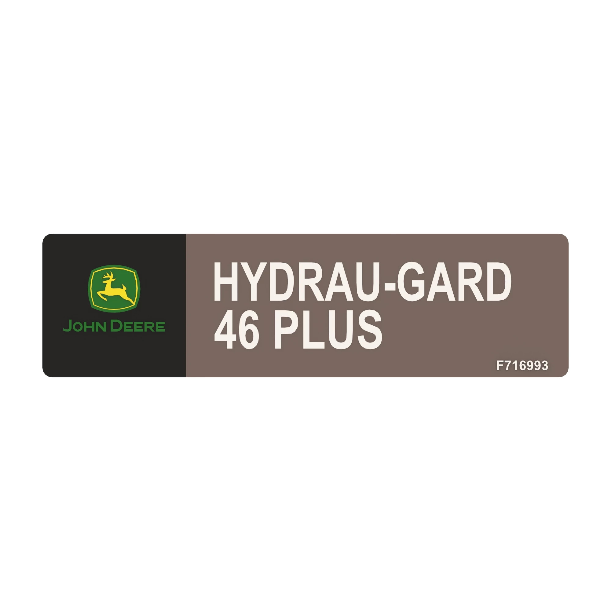John Deere John Deere Hydraulic Oil Label - F716993