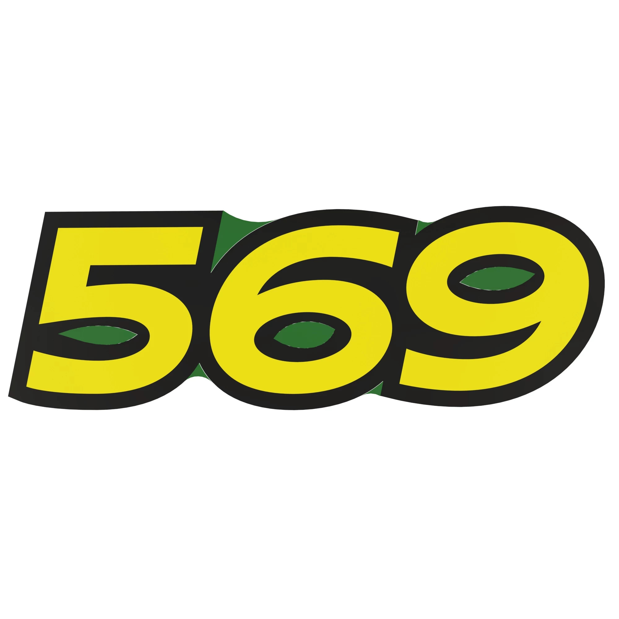 John Deere 569 Model Number Label, Left Side - FH311120