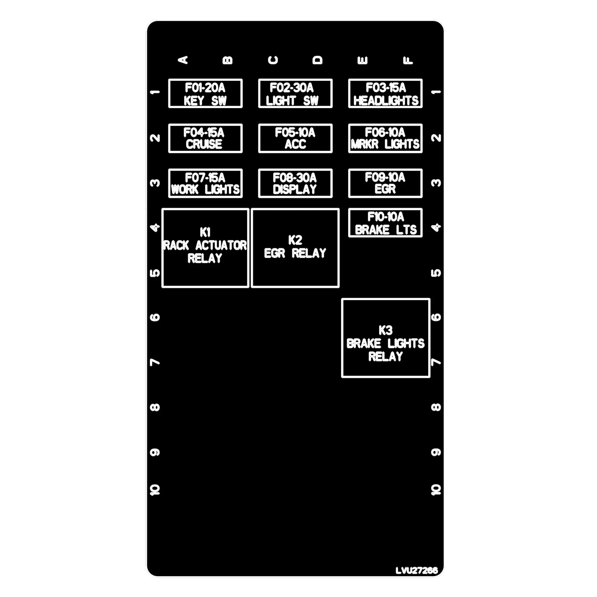 John Deere Load Center Label - LVU27266