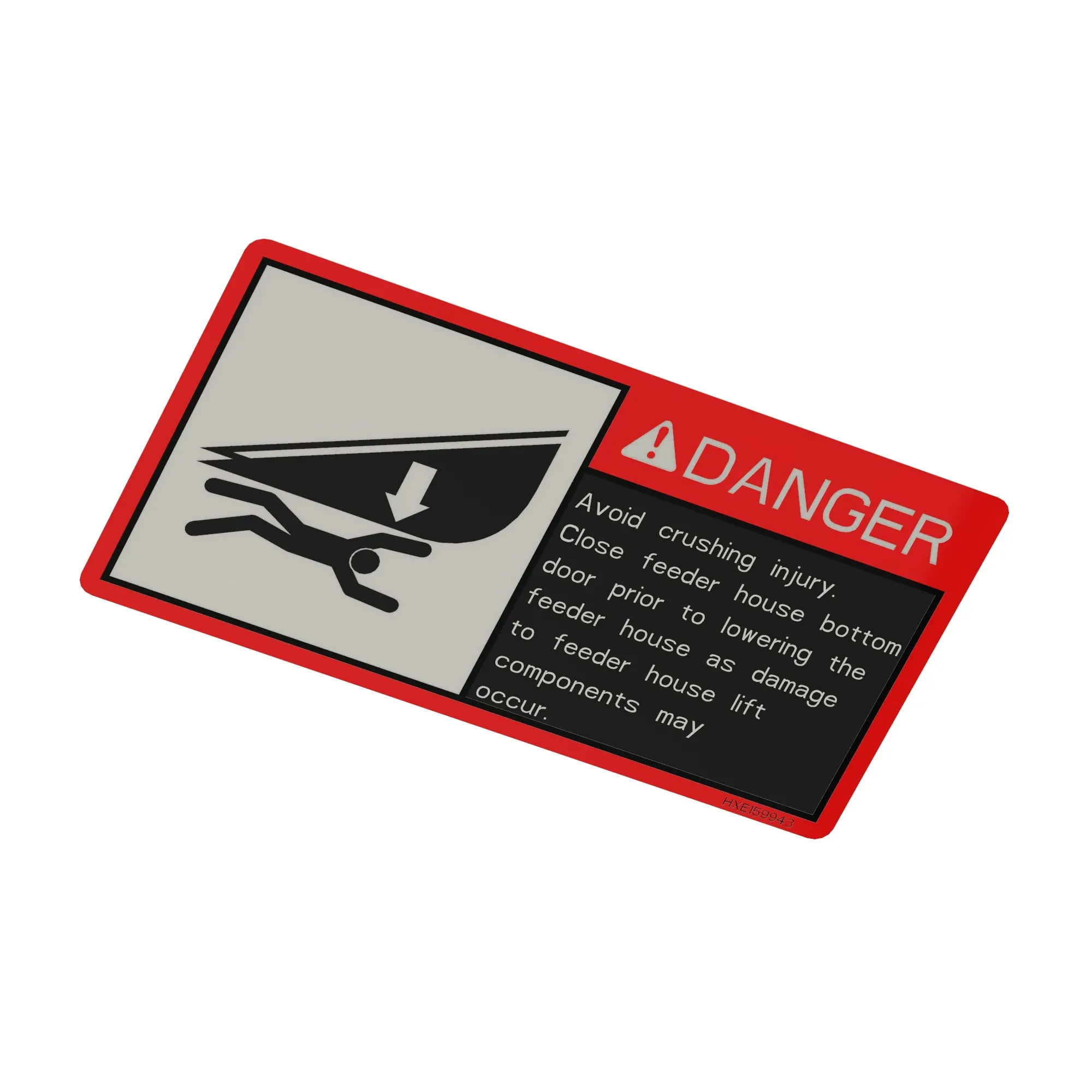 LABEL, SIGN, DANGER, FH BOTTOM DOOR