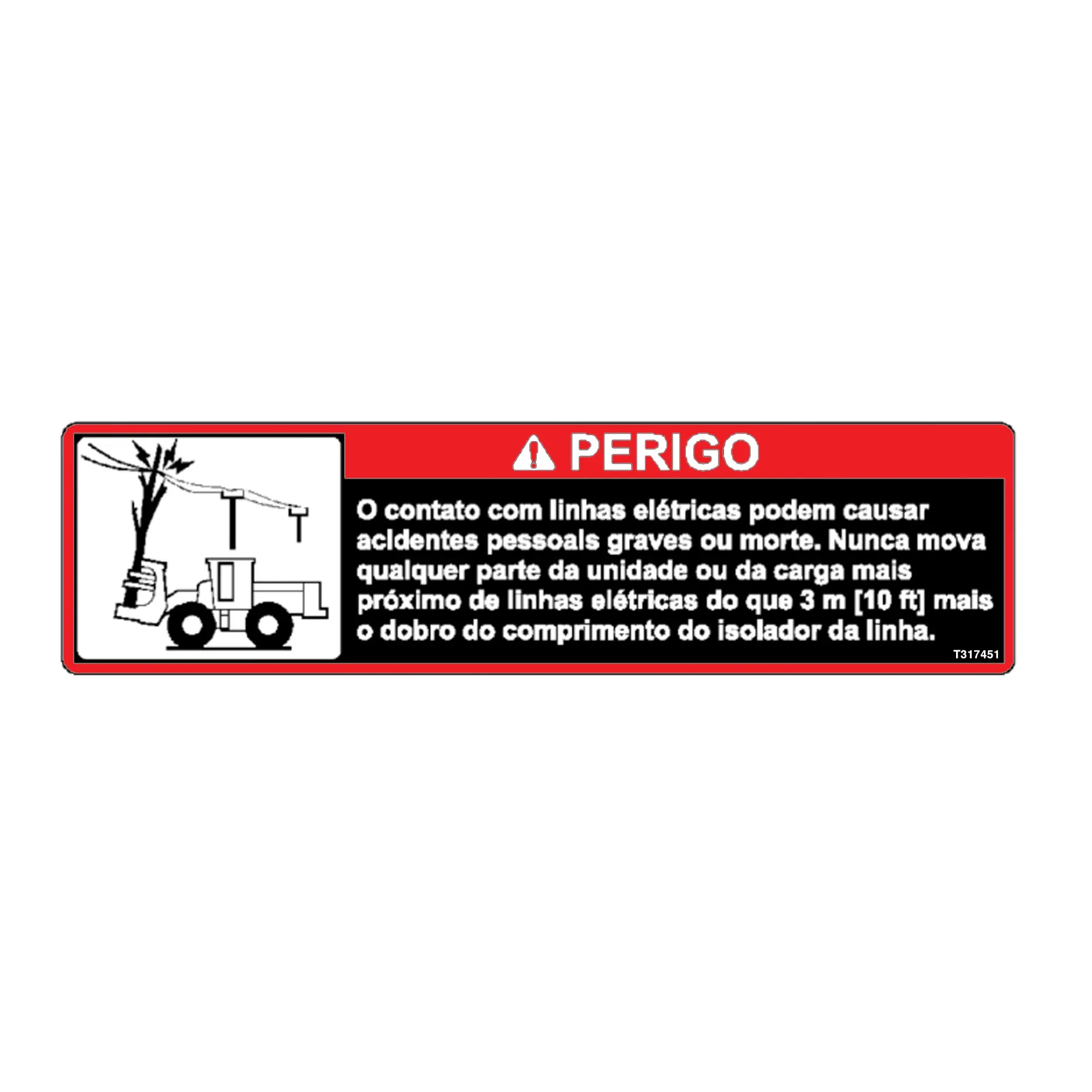 John Deere Safety Sign, Power Lines Danger - T317451
