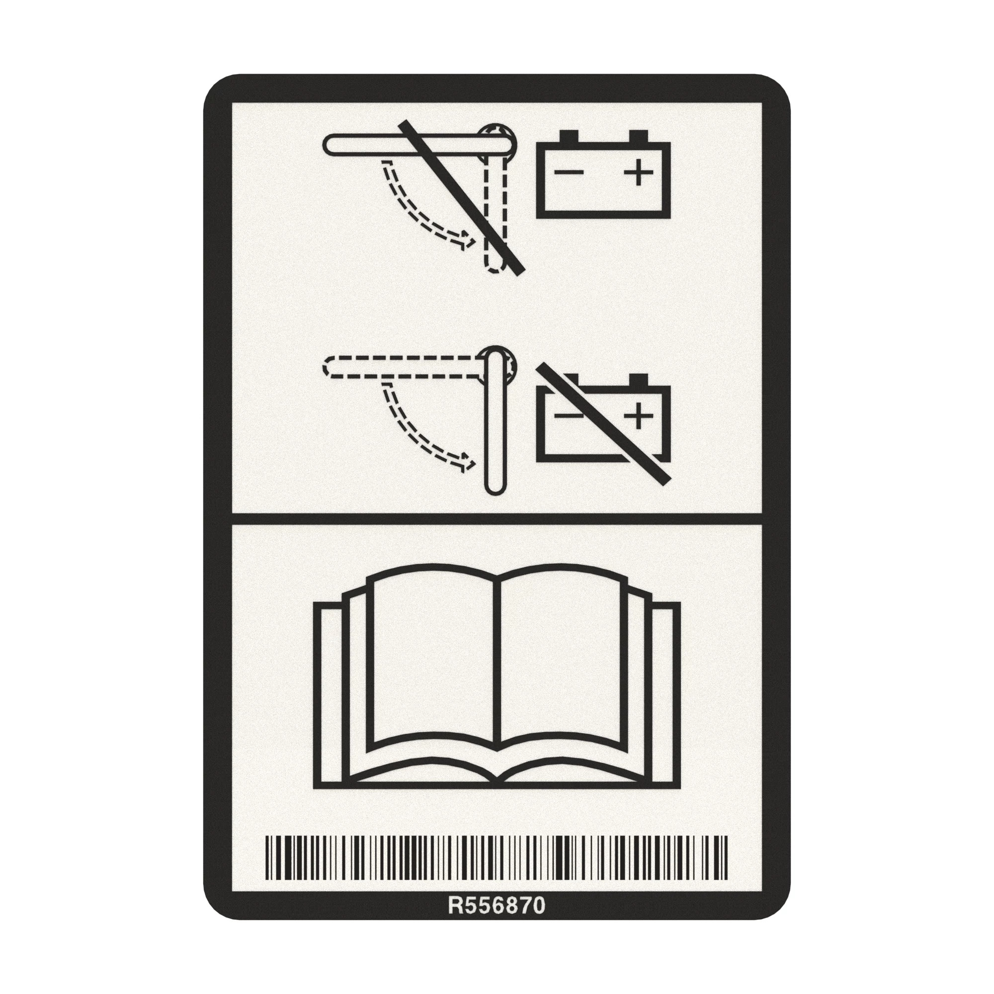John Deere Battery Disconnect Label - R556870