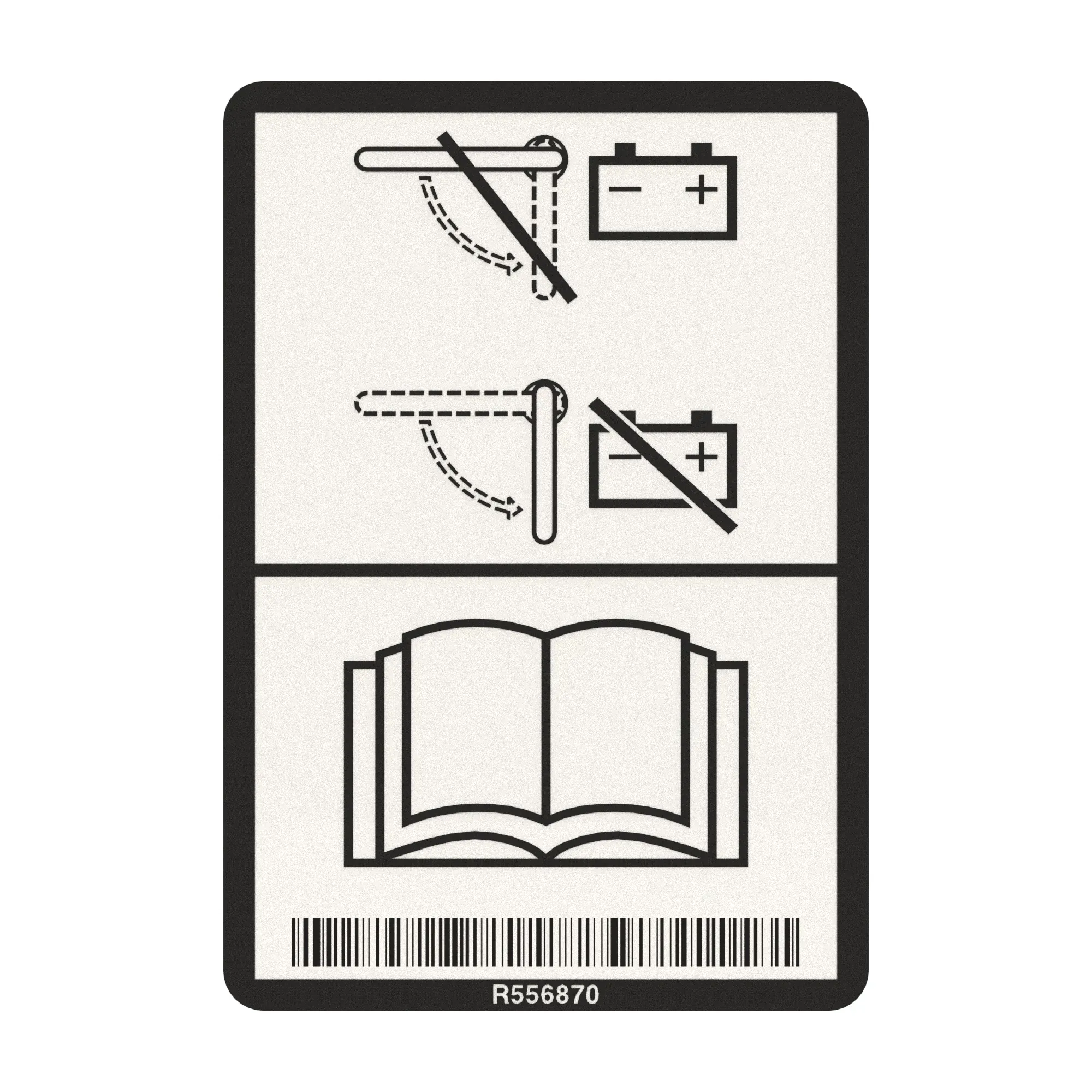 John Deere Battery Disconnect Label - R556870