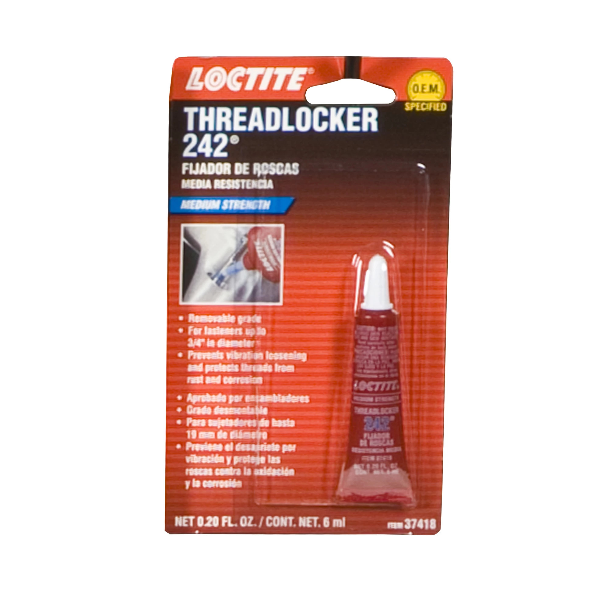 John Deere LOCTITE® Threadlocker 242®, Tube 6 ml (0.20 Oz) - PM37418