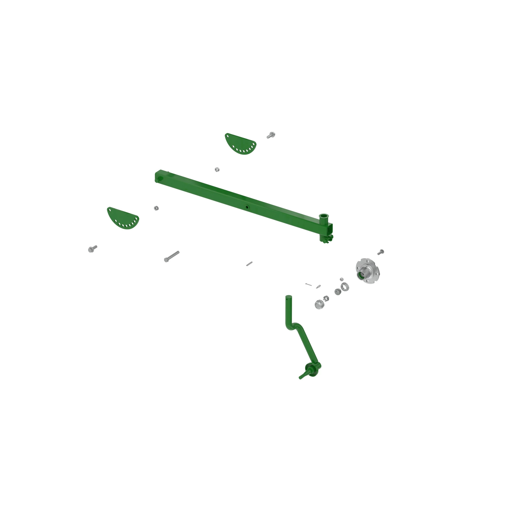 John Deere Dual Tail Wheel Support and Hub Assembly - AW30473