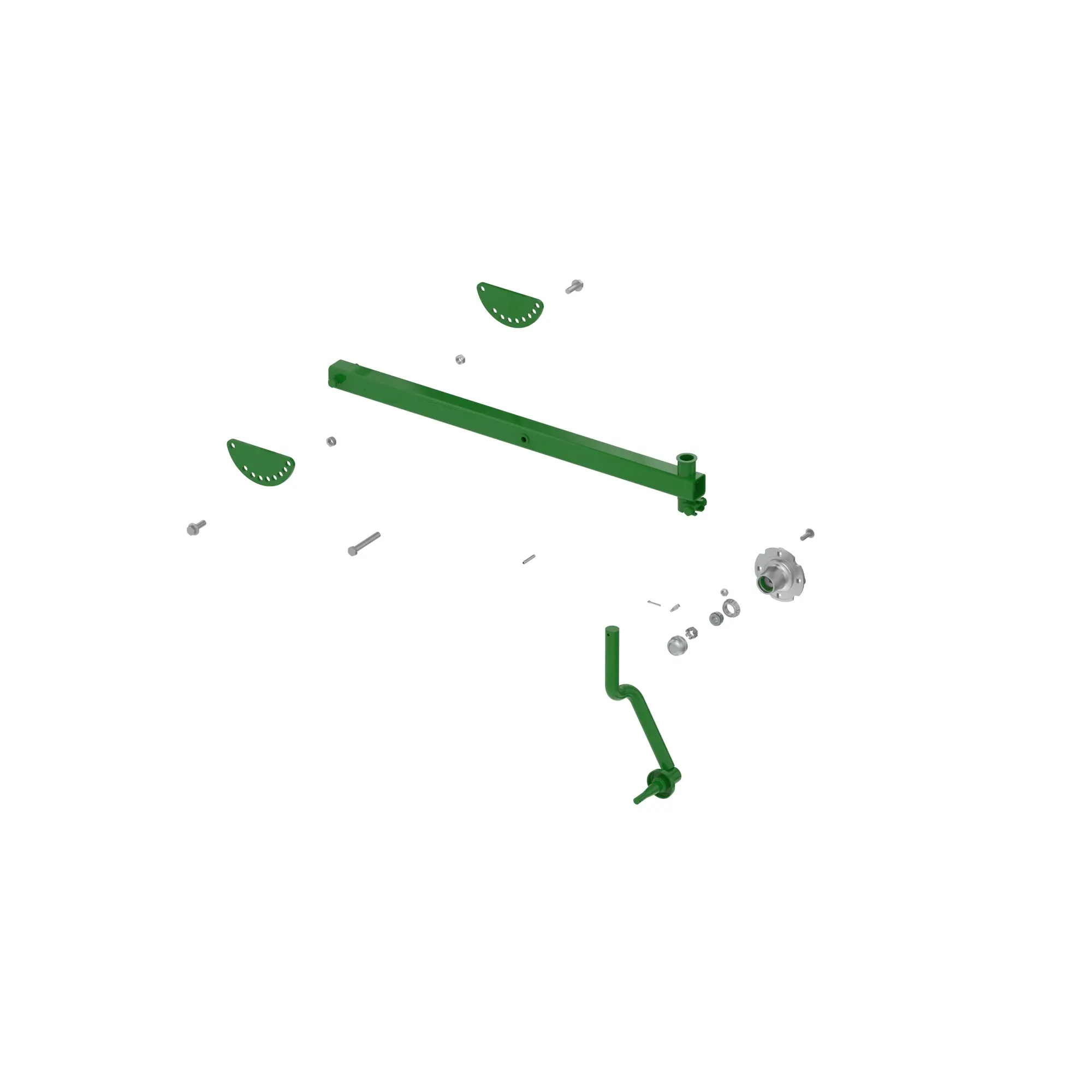 John Deere Dual Tail Wheel Support and Hub Assembly - AW30473