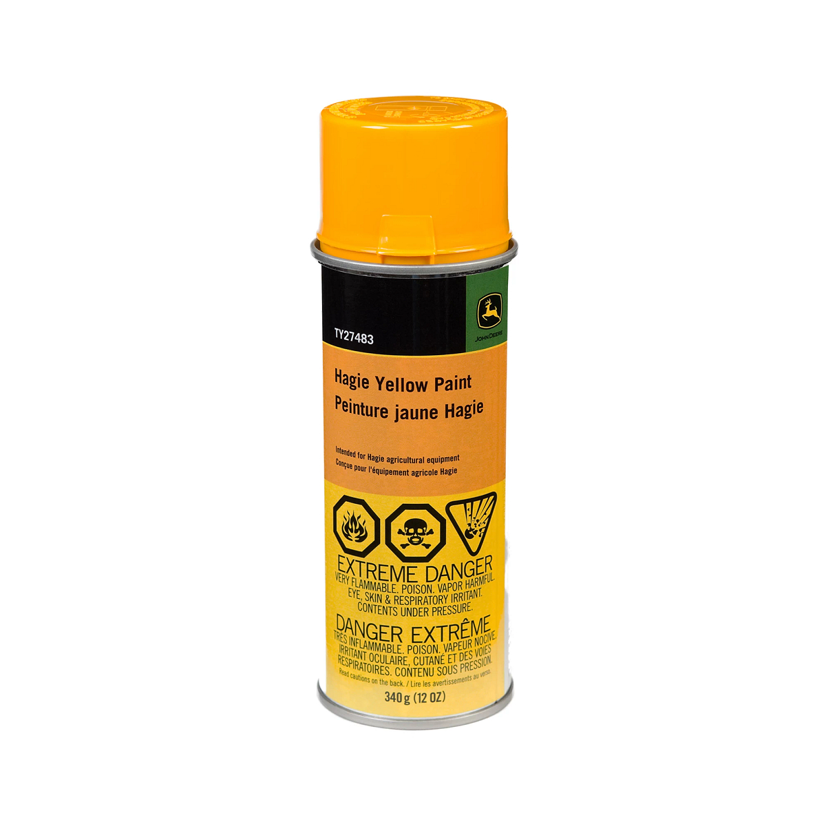 John Deere Yellow Spray Paint (All-Makes), 340 gram (12 Oz) Aerosol - TY27483