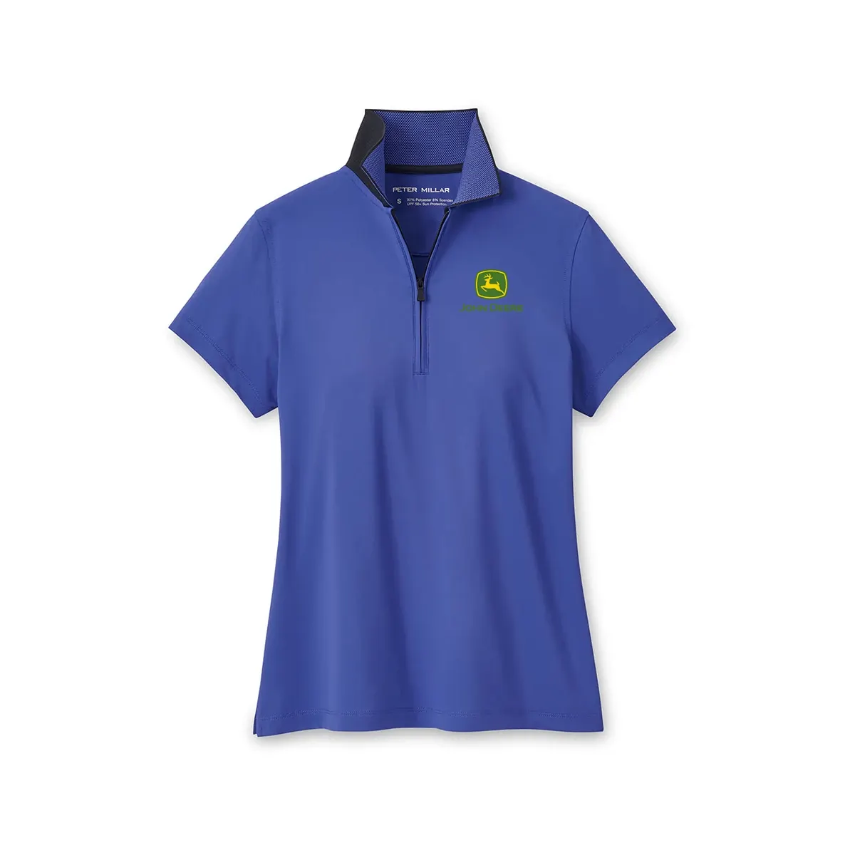 Peter Millar® Women's Zip Neck Short-Sleeve Polo - Pacific Blue