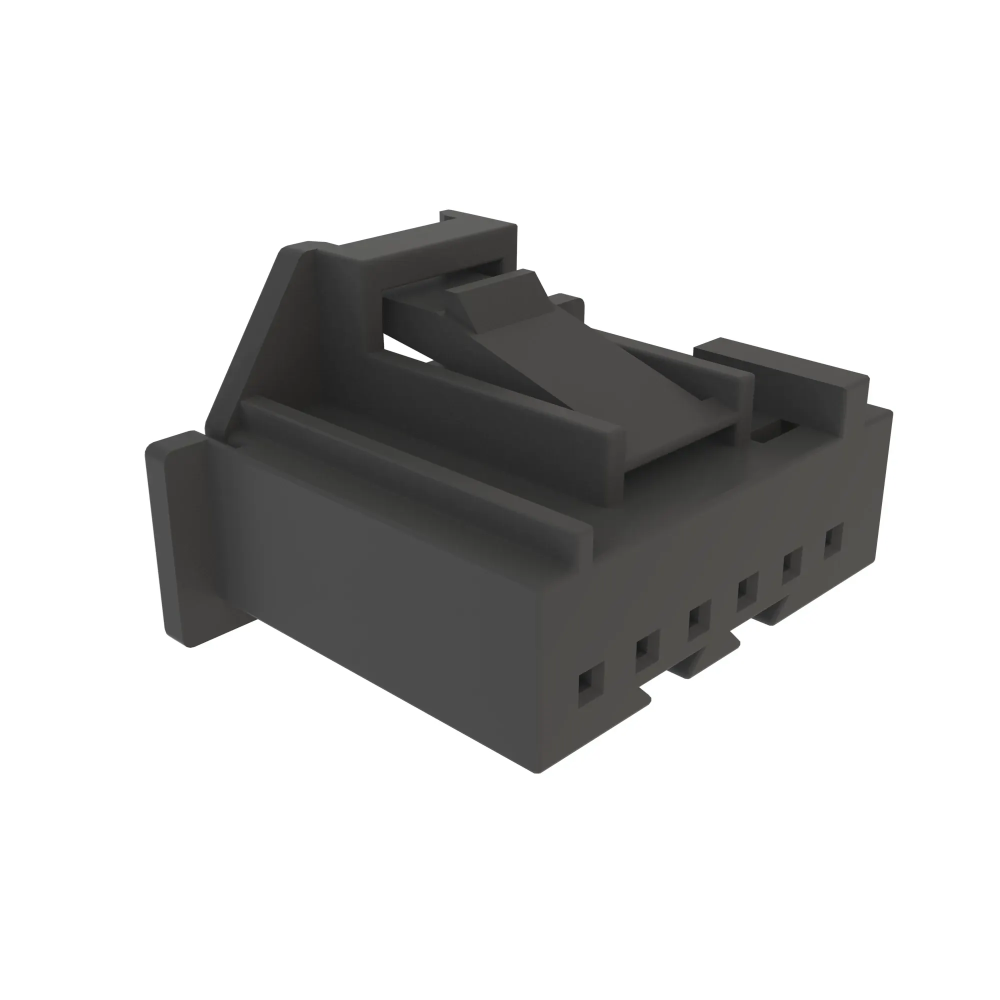 John Deere Black Electrical Connector Housing, Cavities 6 - 57M8550