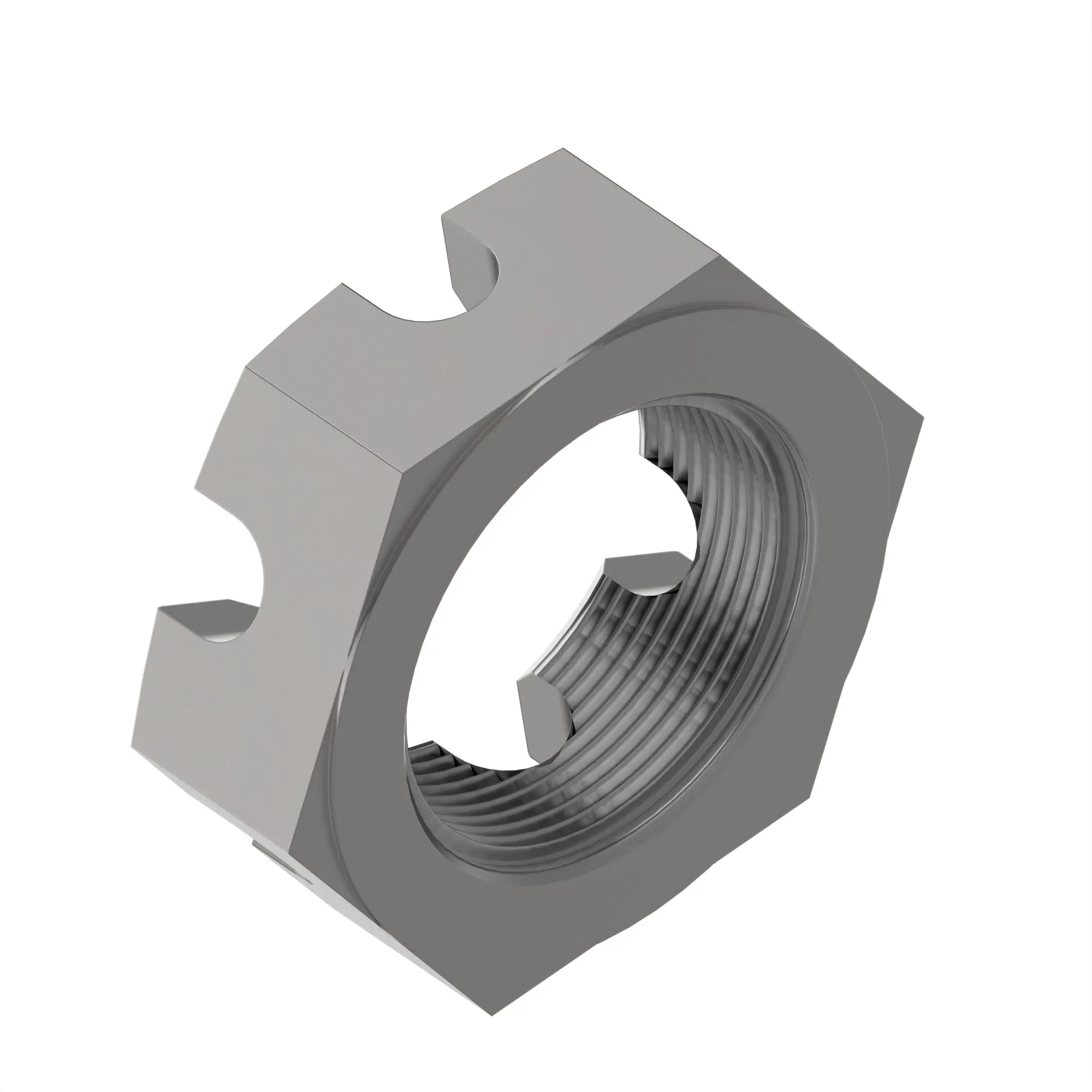 A12188: Hexagonal Slotted Nut, 25.4 mm (1