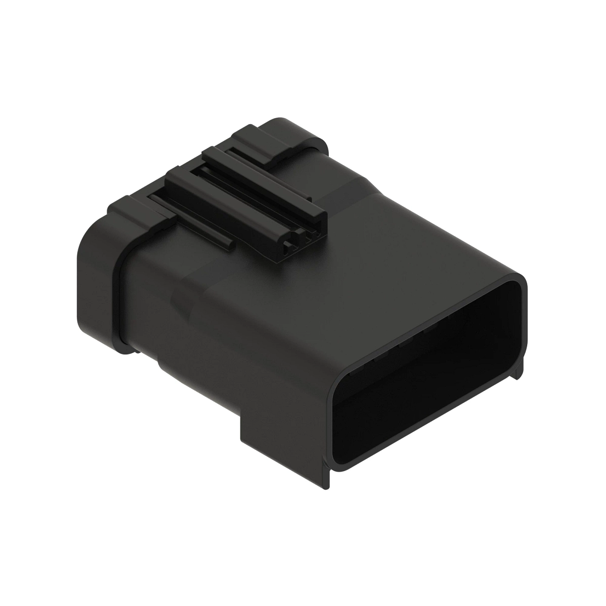 John Deere Black Internal Electrical Connector Housing, 14 Cavities - 57M10298