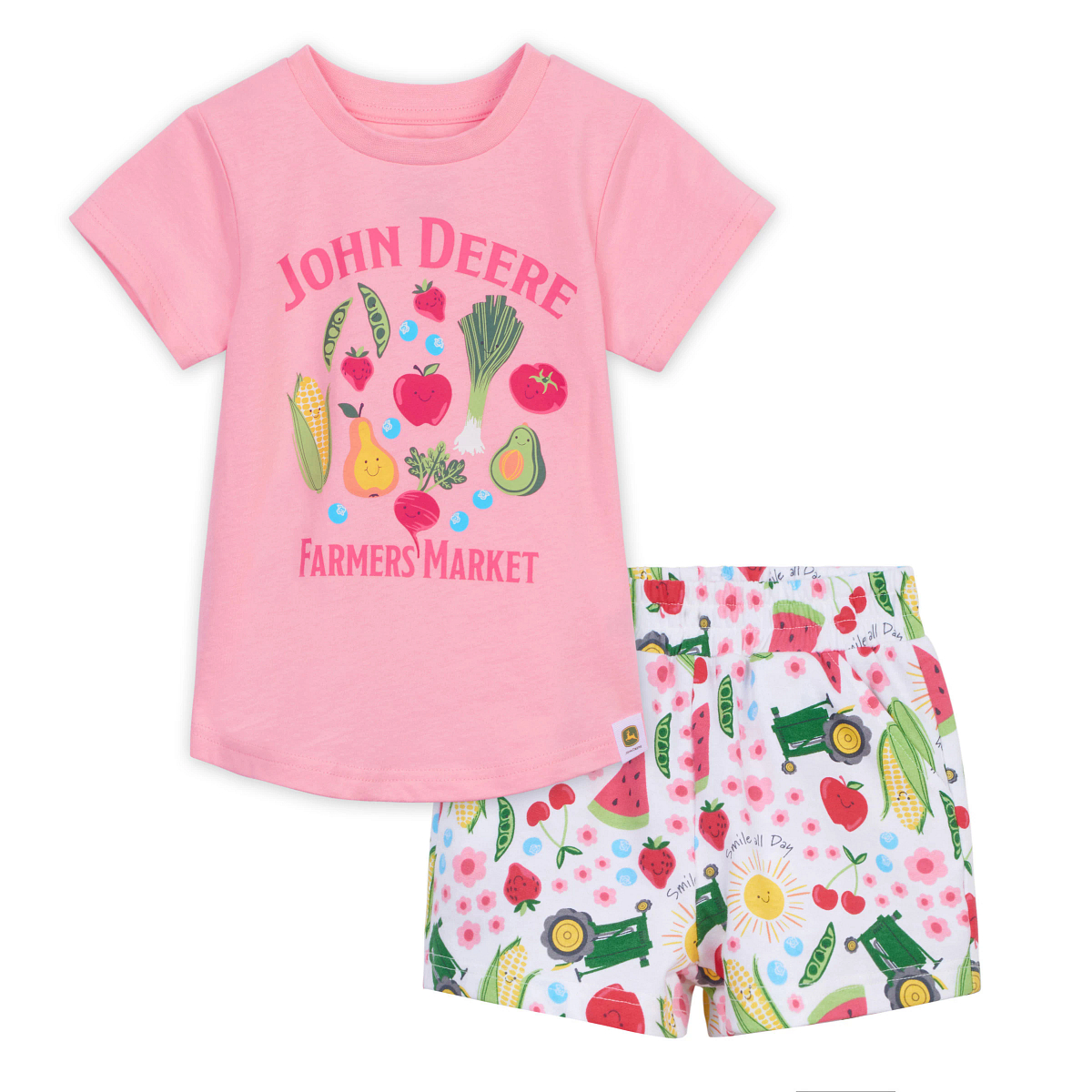 Toddler Pink Farmer's Market T-Shirt and Shorts Outfit Set