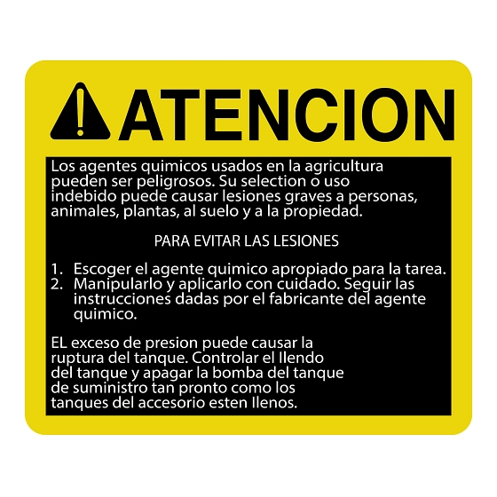 John Deere Liquid Fertilizer Caution Sign - A56637
