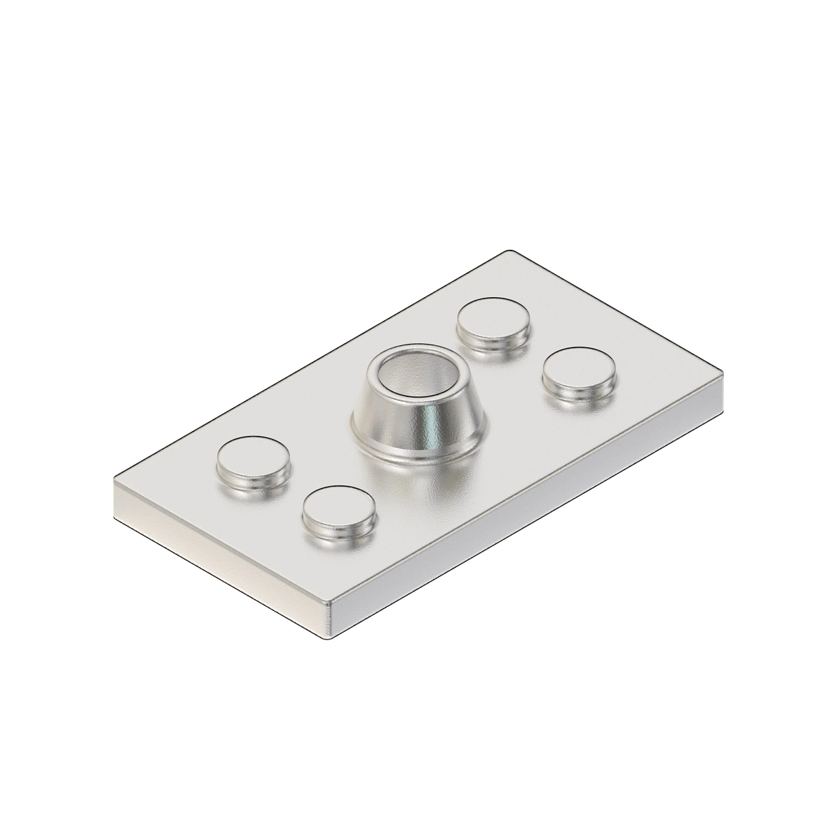Plate With 5/16" Threaded Bo