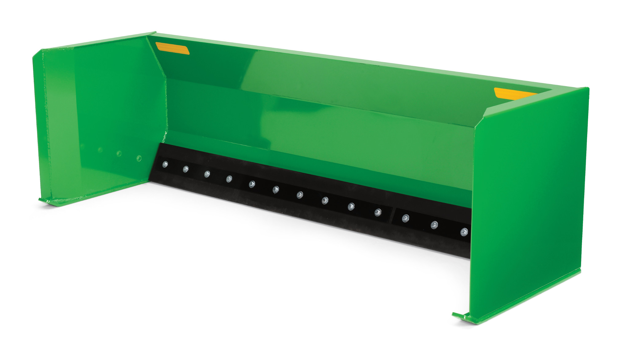Front left view of an AS10 Series Snow Push showing the moldboard and cutting edge