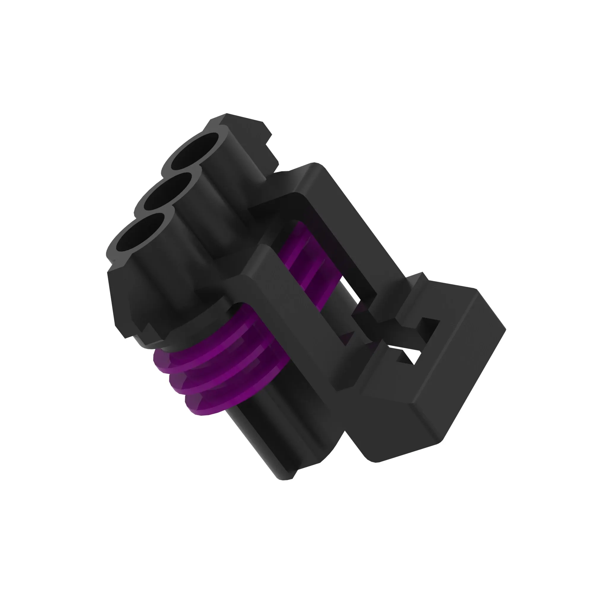 【美品】ISSUETHINGS typ57 57M7255: Black External Electrical Connector Housing, 3 Cavities