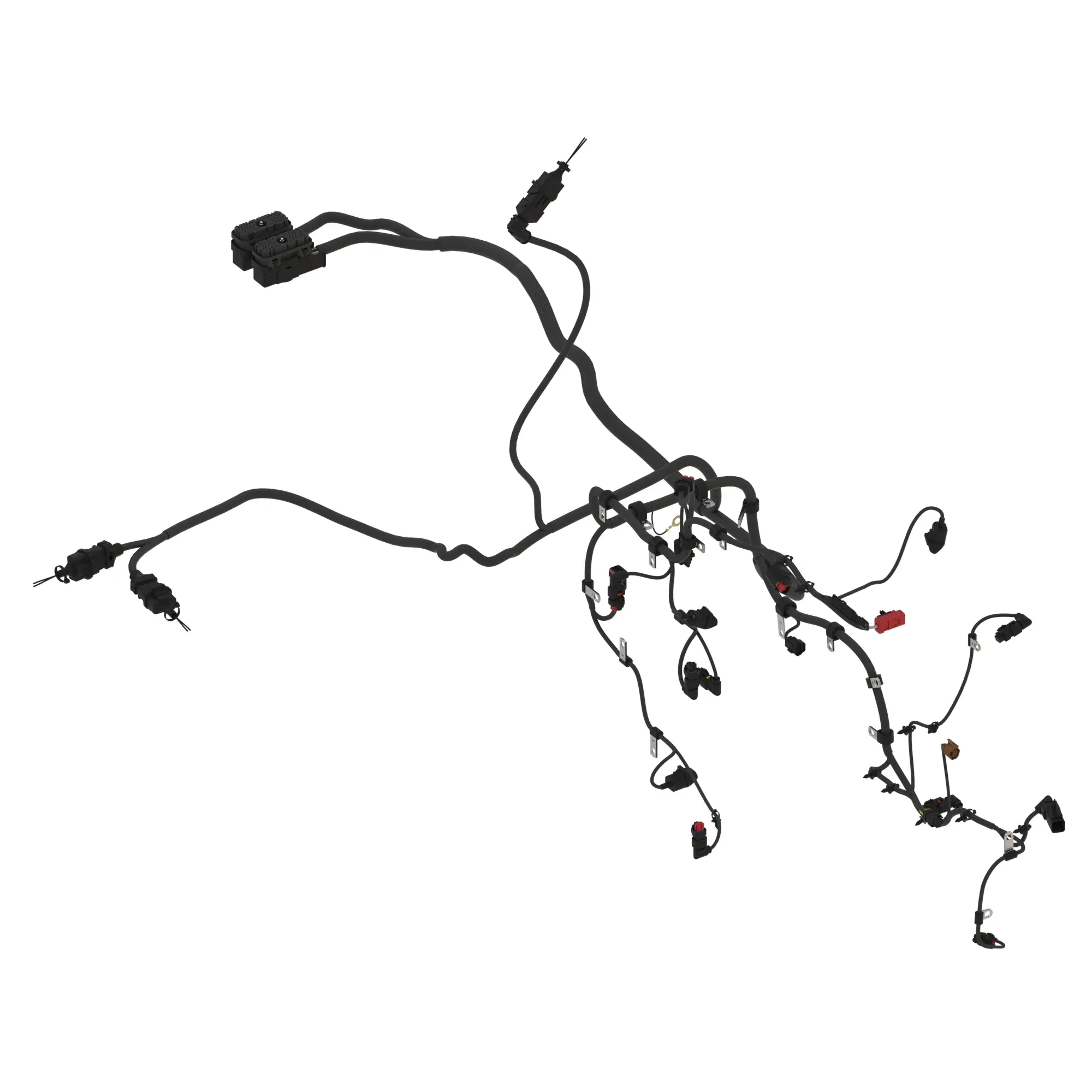 John Deere Backhoe Remote Mounted ECU Wiring Harness - DZ129704