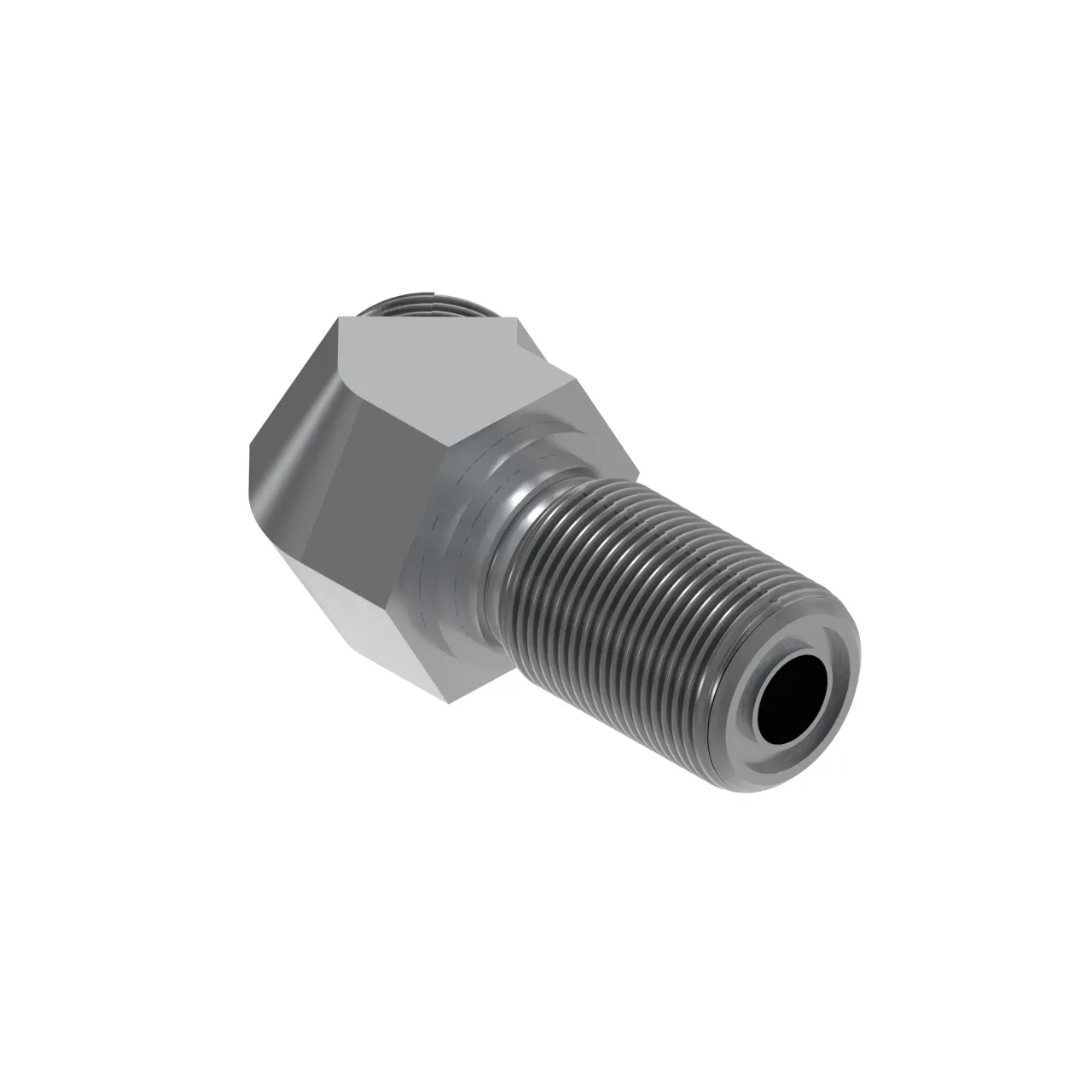 45 DEGREE BULKHEAD ELBOW, ORFS