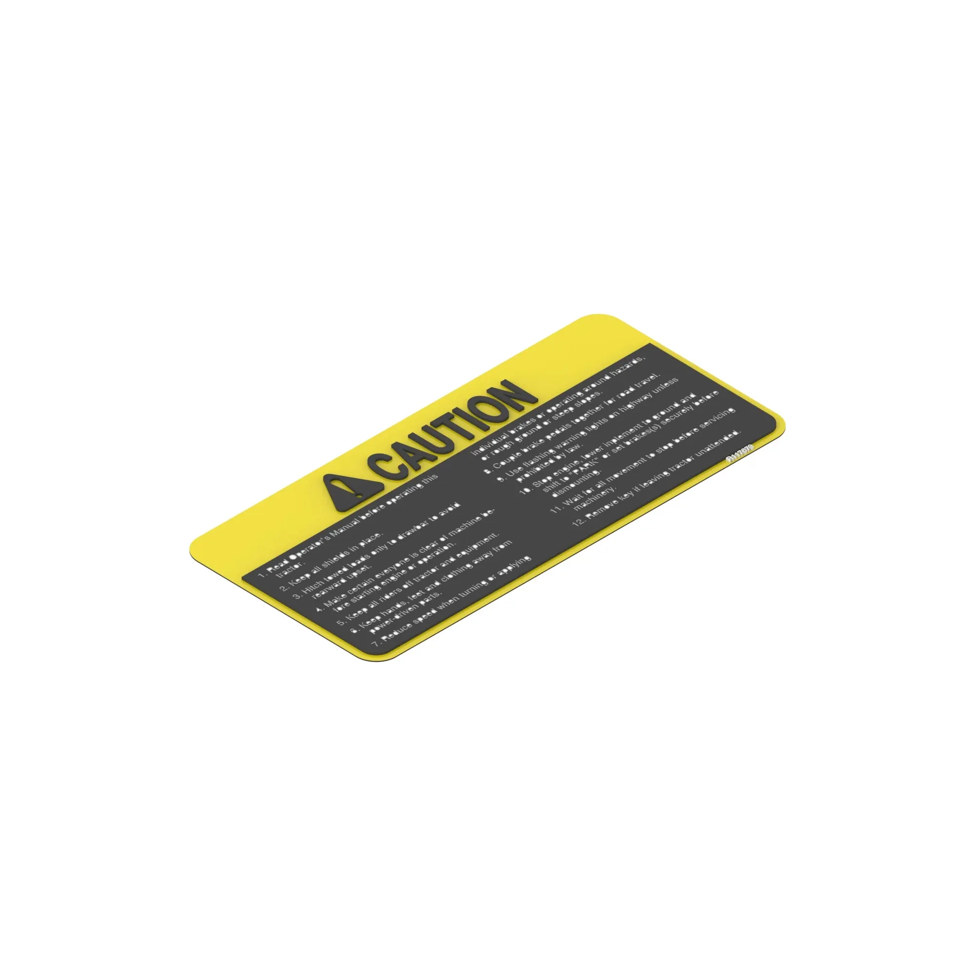 John Deere Caution Label - R117679