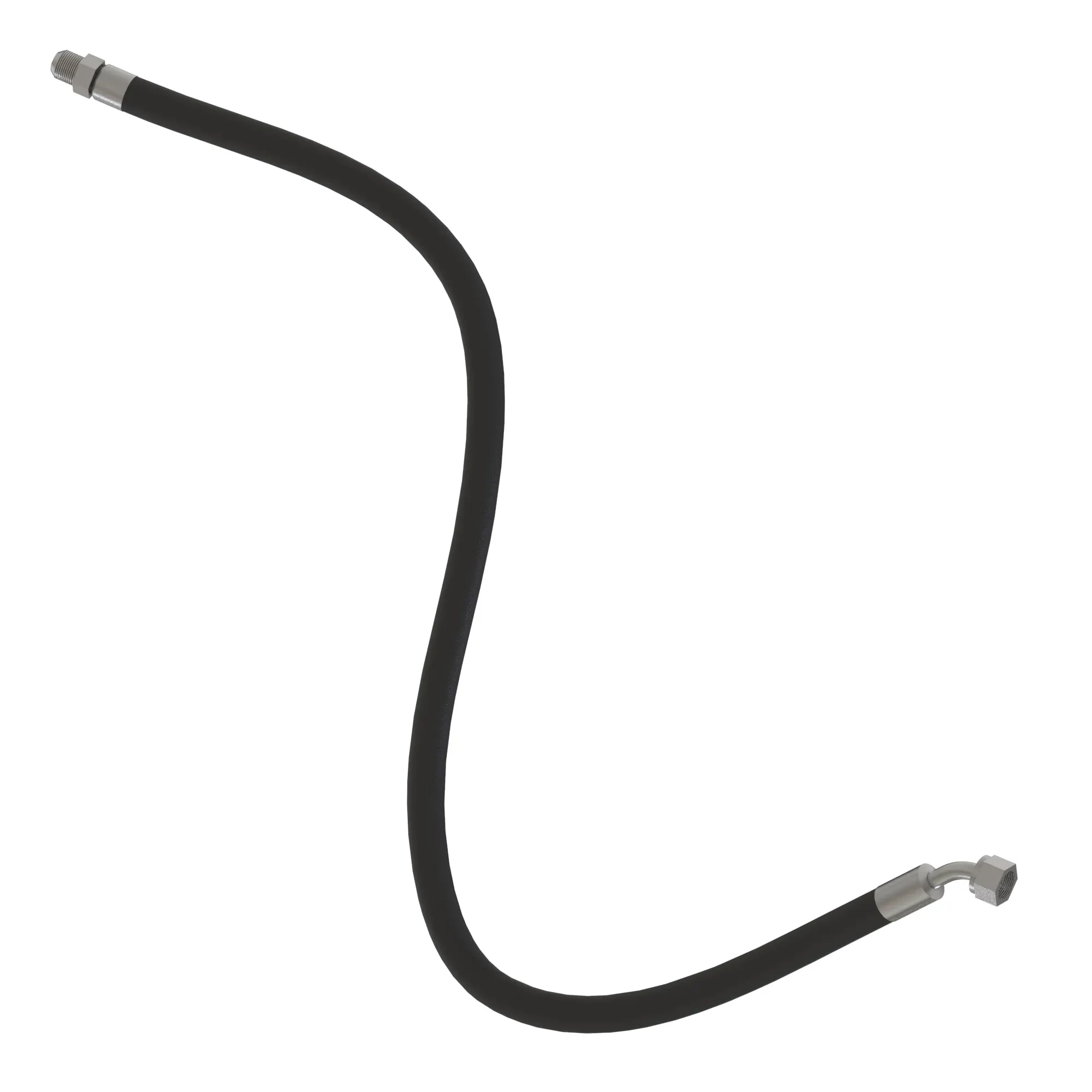John Deere Hydraulic Hose with Elbow Fitting - F739885