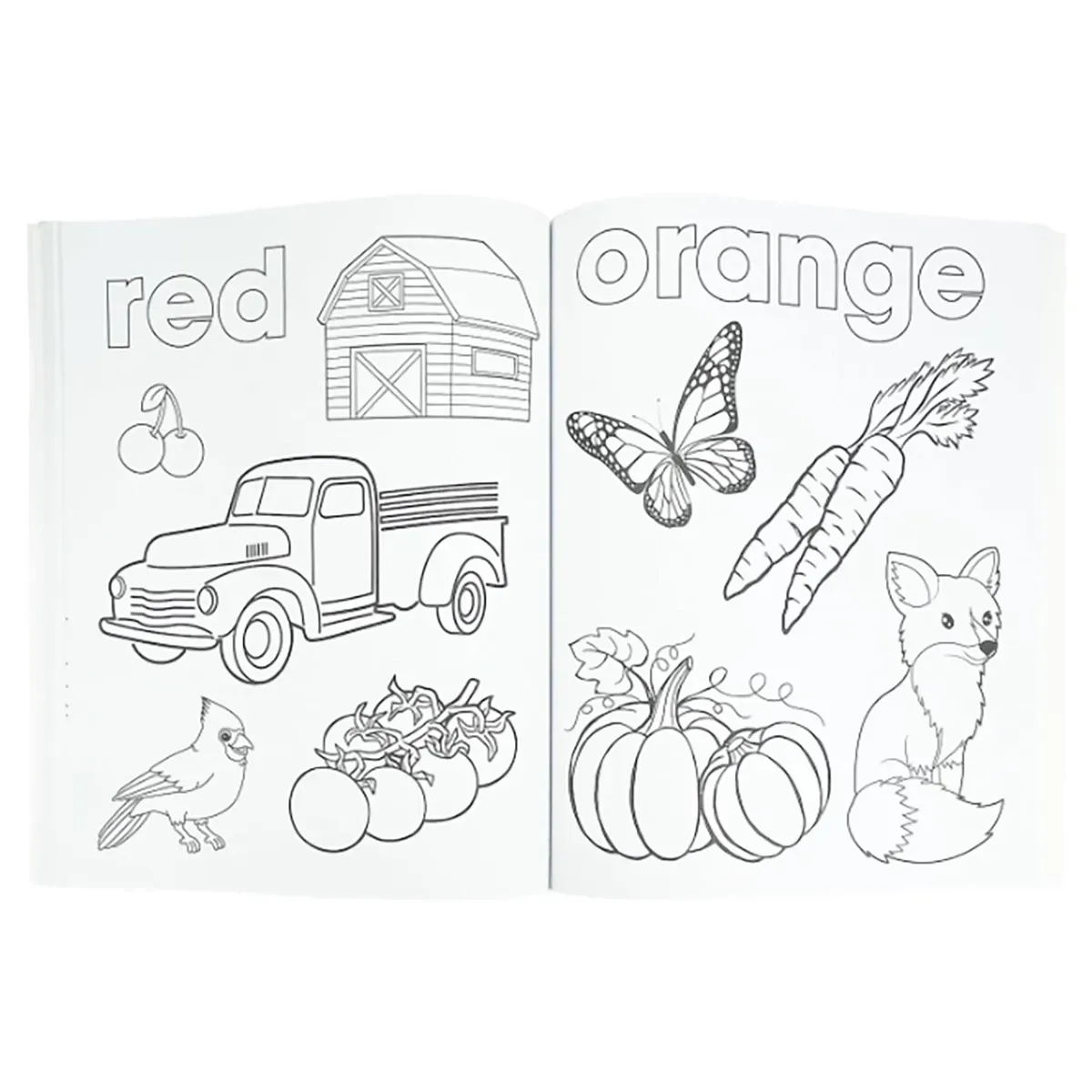 Tractors, Trucks & Animals Coloring Book