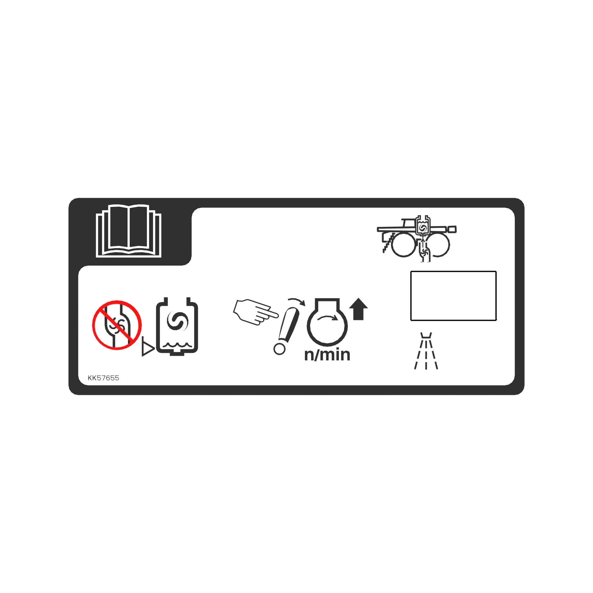 John Deere Load Switch Label - KK57655
