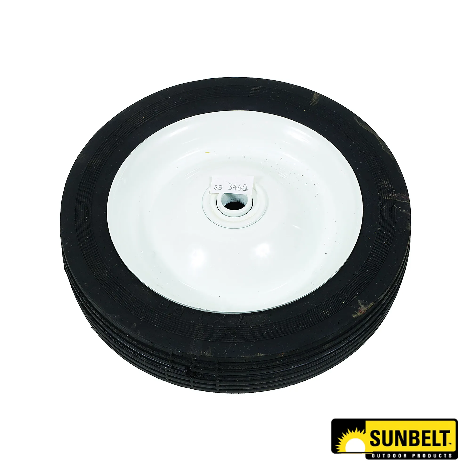 Sunbelt Ribbed Steel White Deck Wheel, 7 X 1.5 - A-B1SB3460