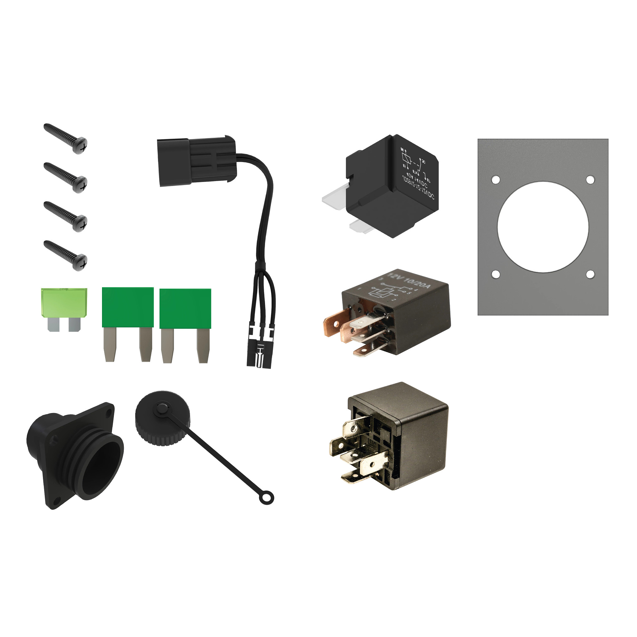 John Deere 3-Terminal Power Outlet Socket - AL203919